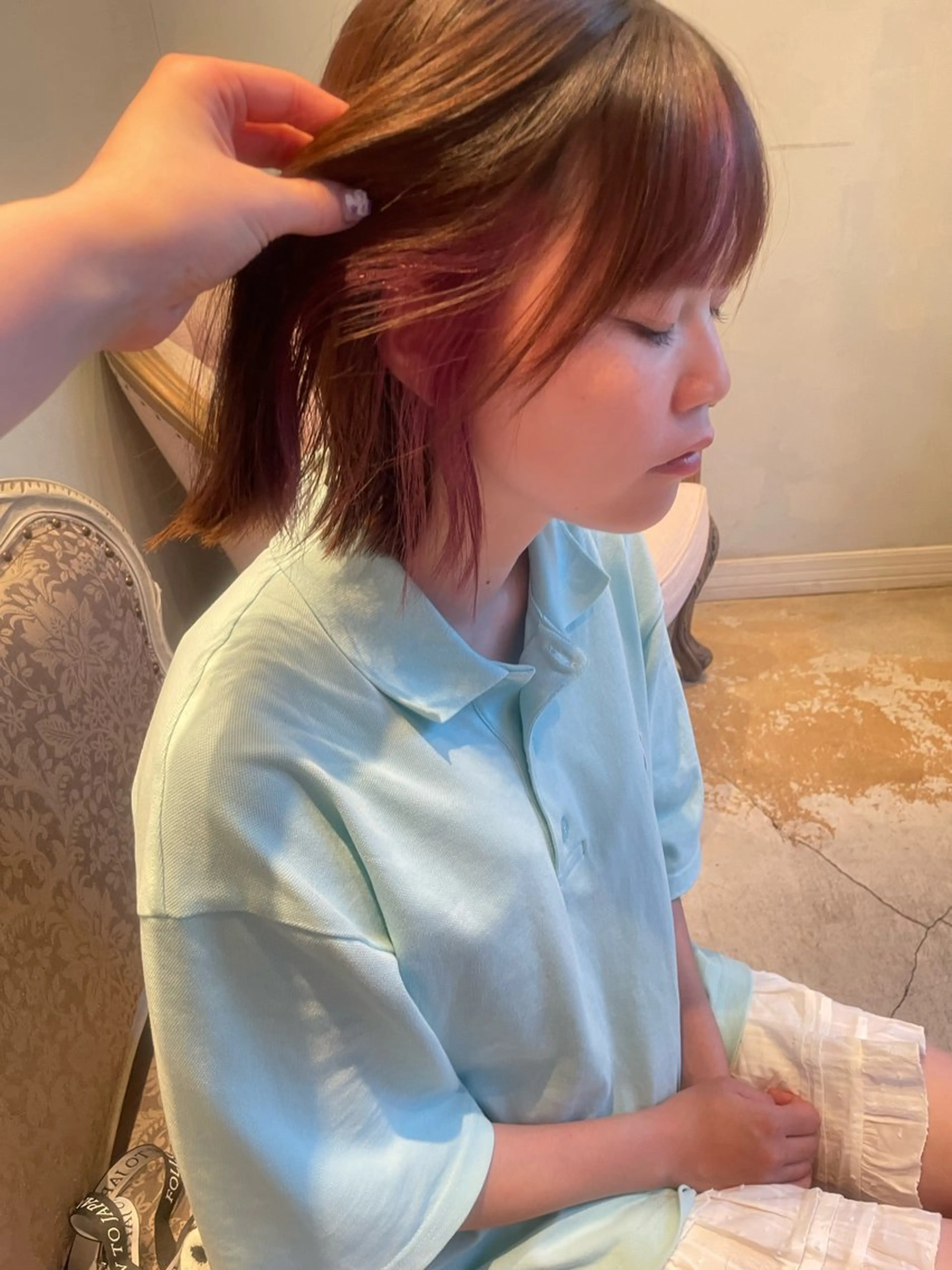 ミディアム カラー 無料ショートカット 募集中📛杏のヘアスタイル