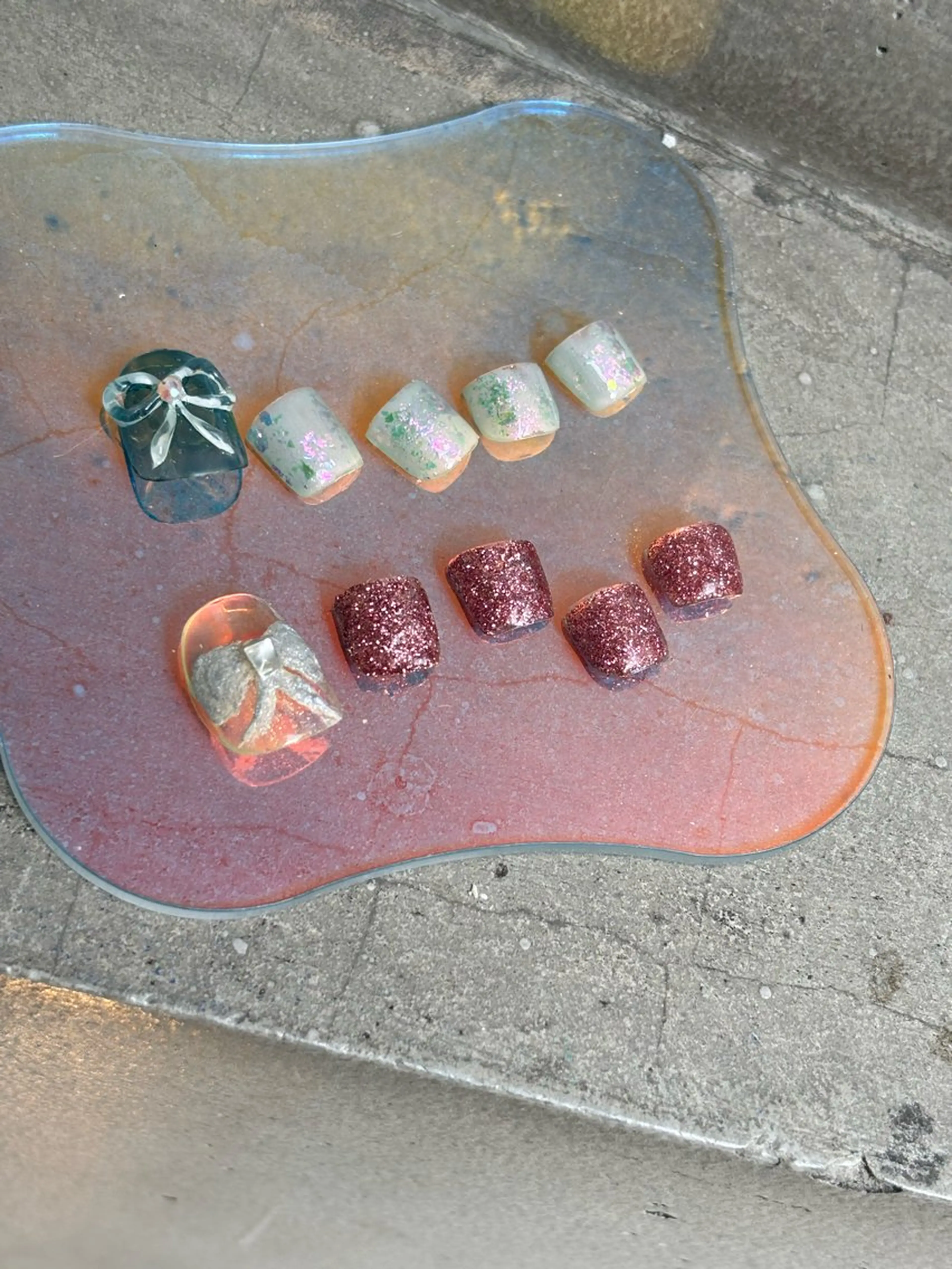 ネイル リボン mano Hanaのネイルデザイン