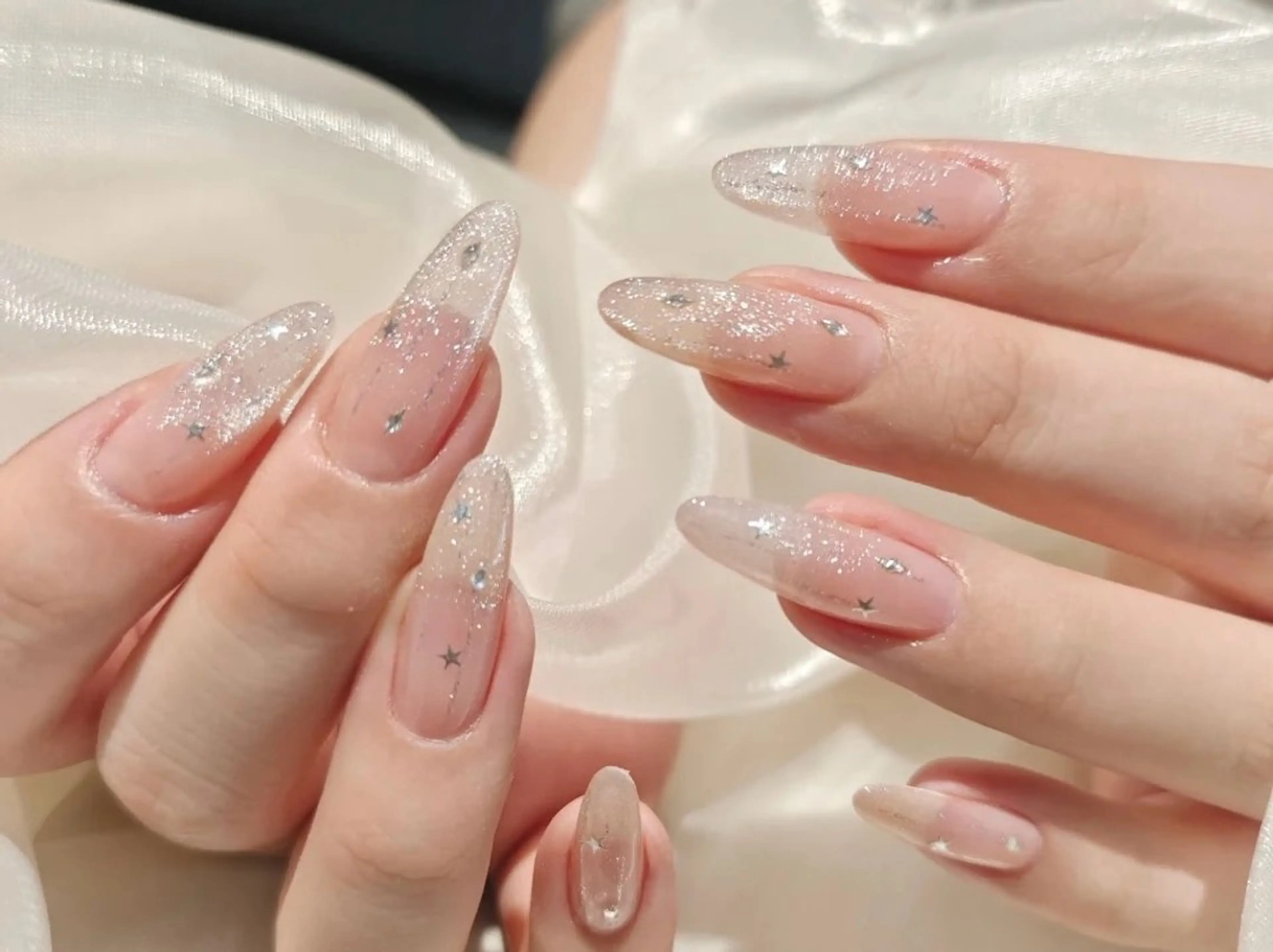 ネイル フレンチネイル 韓国ネイル マグネットネイル ミラーネイル 持ち込み ハンドネイル Speraネイル 大宮店🎀のネイルデザイン