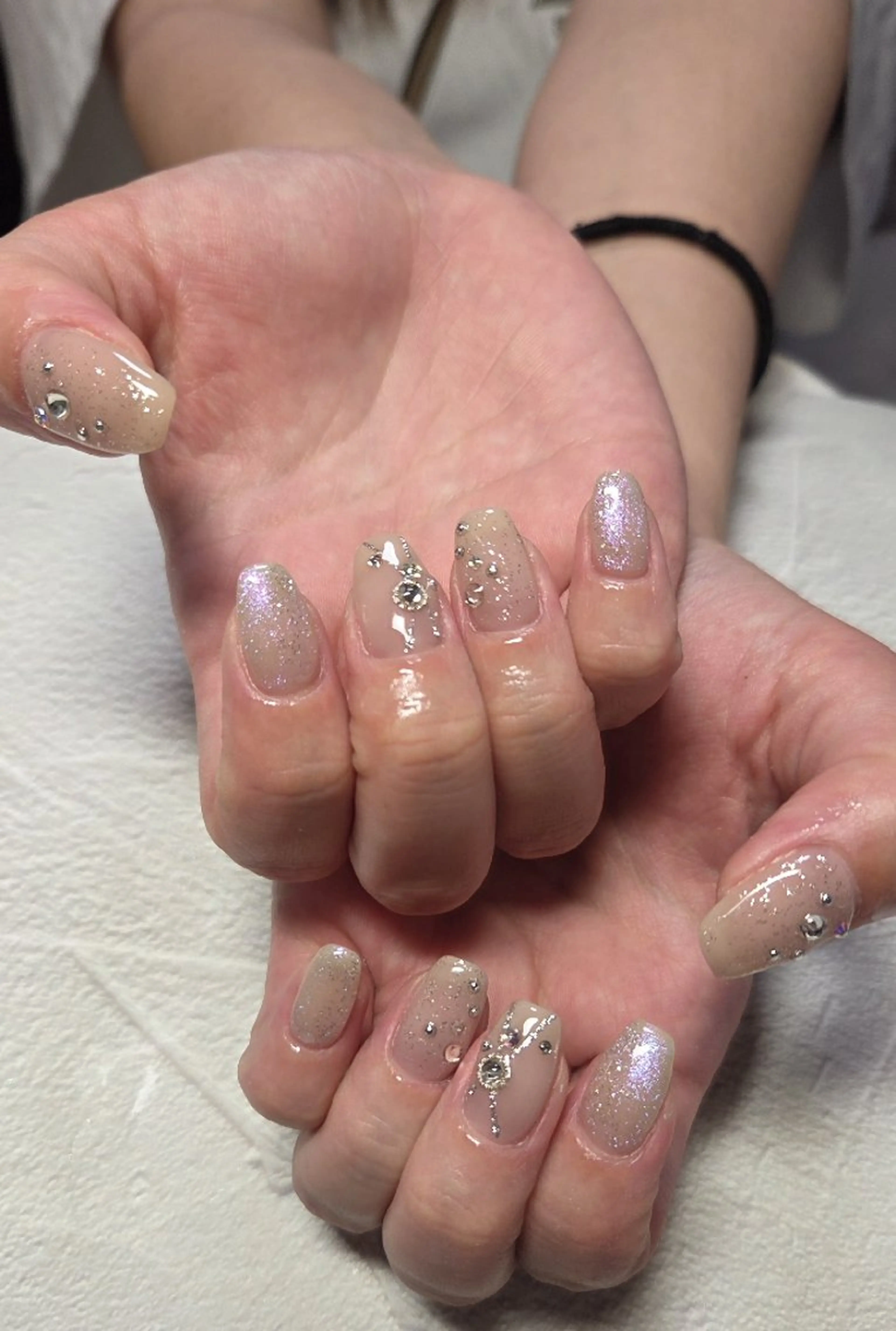 ネイル ジェルネイル キラキラネイル ミラーネイル オフィスネイル パラジェル ハンドネイル flure de neige yukiのネイルデザイン