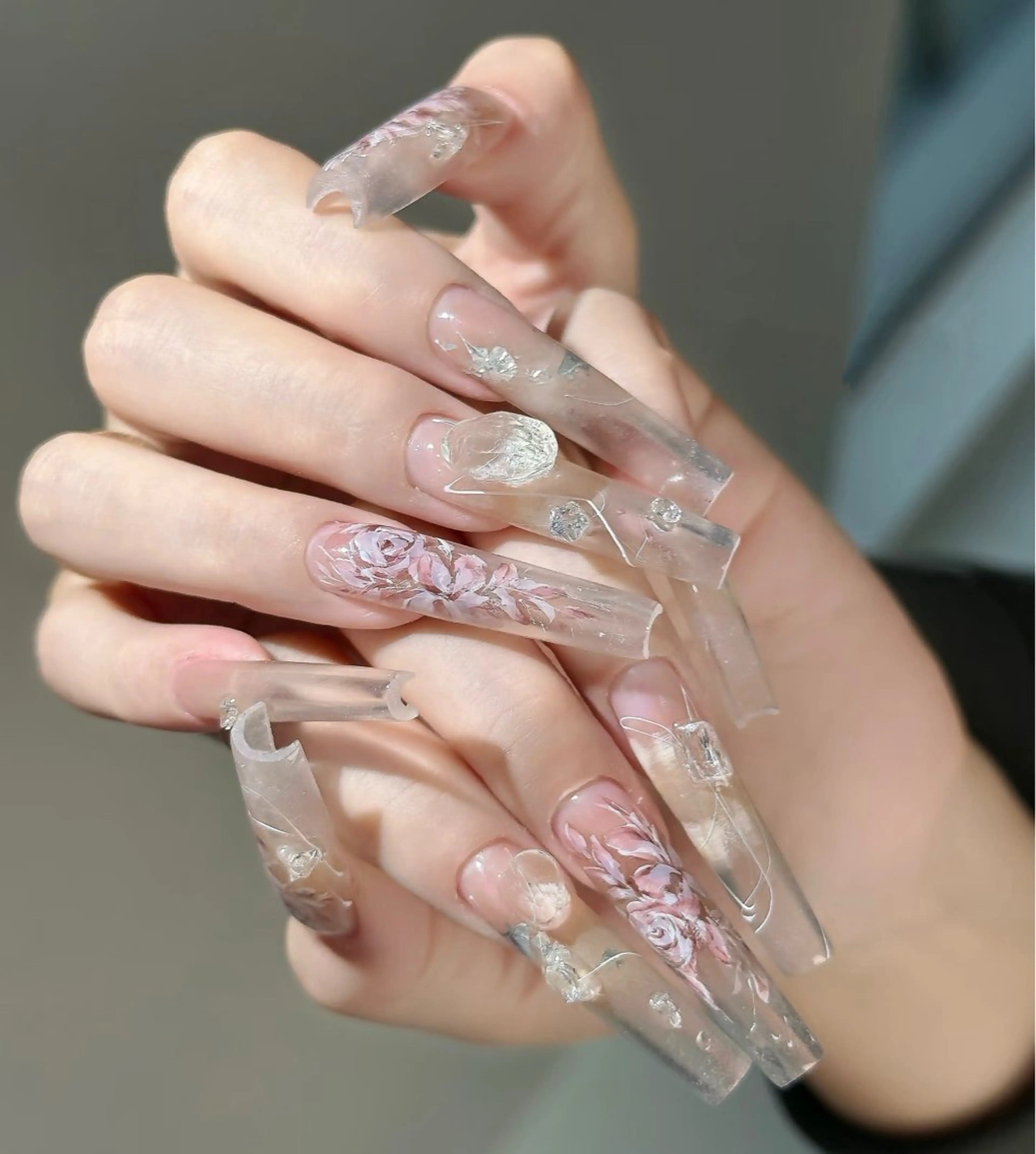 ネイル オーロラネイル 成人式 フットネイル フレンチネイル ジェルネイル ハンドネイル 長さだし専門 ありさのネイルデザイン