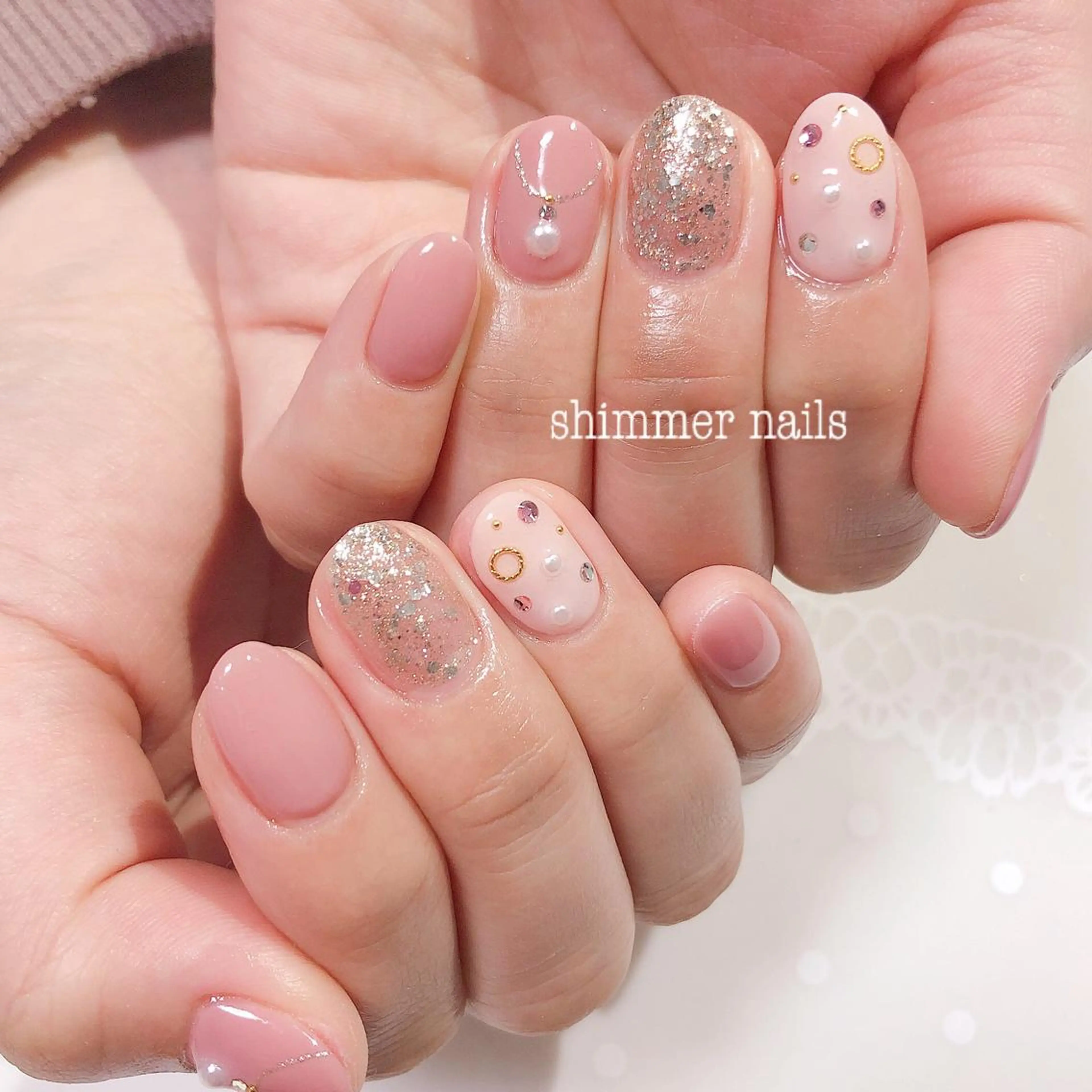 ネイル フットネイル shimmer nailsのネイルデザイン