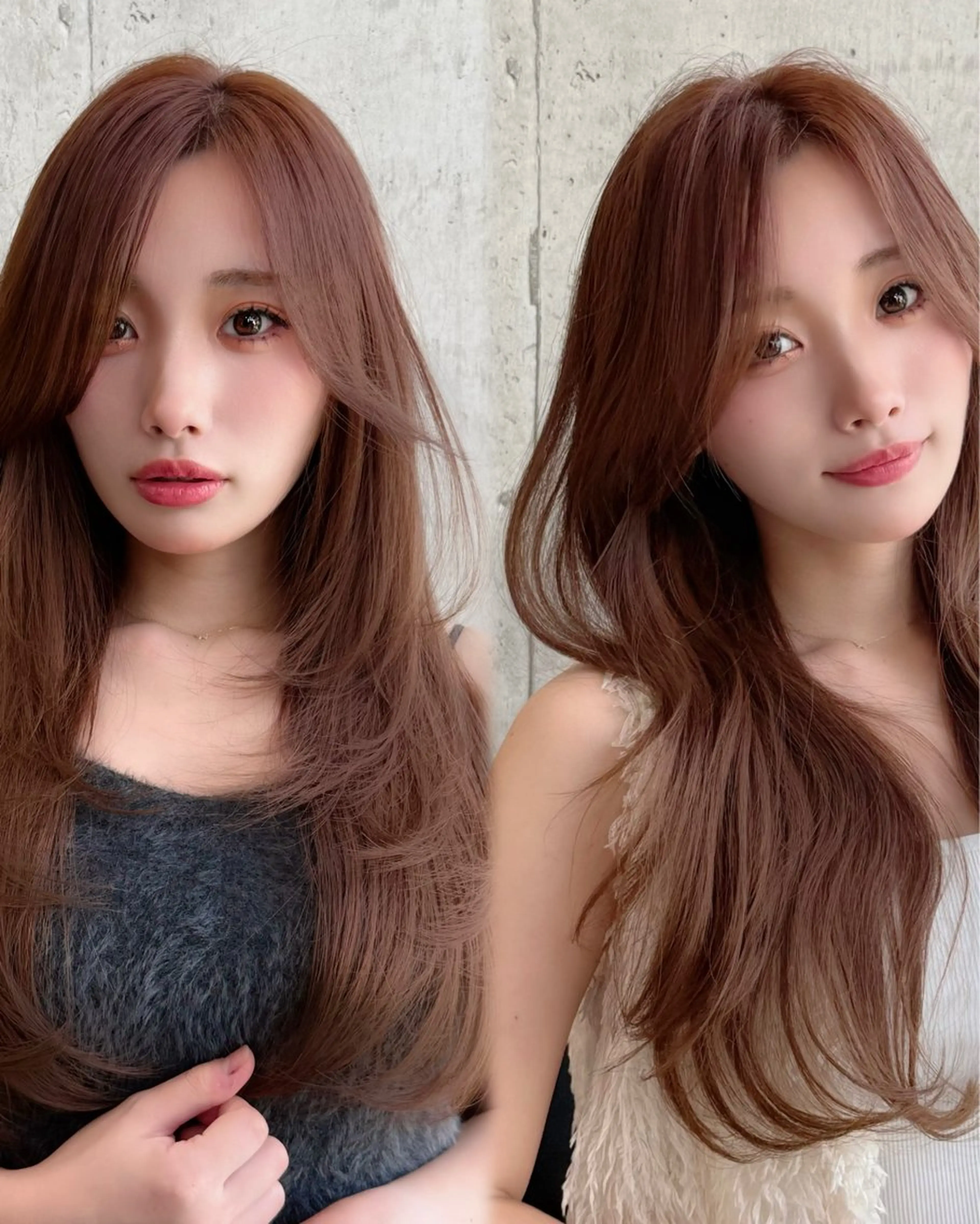 ロング 髪質改善 レイヤーカット カット ヘアカラー KURO/韓国ヘア /レイヤーカットのヘアスタイル