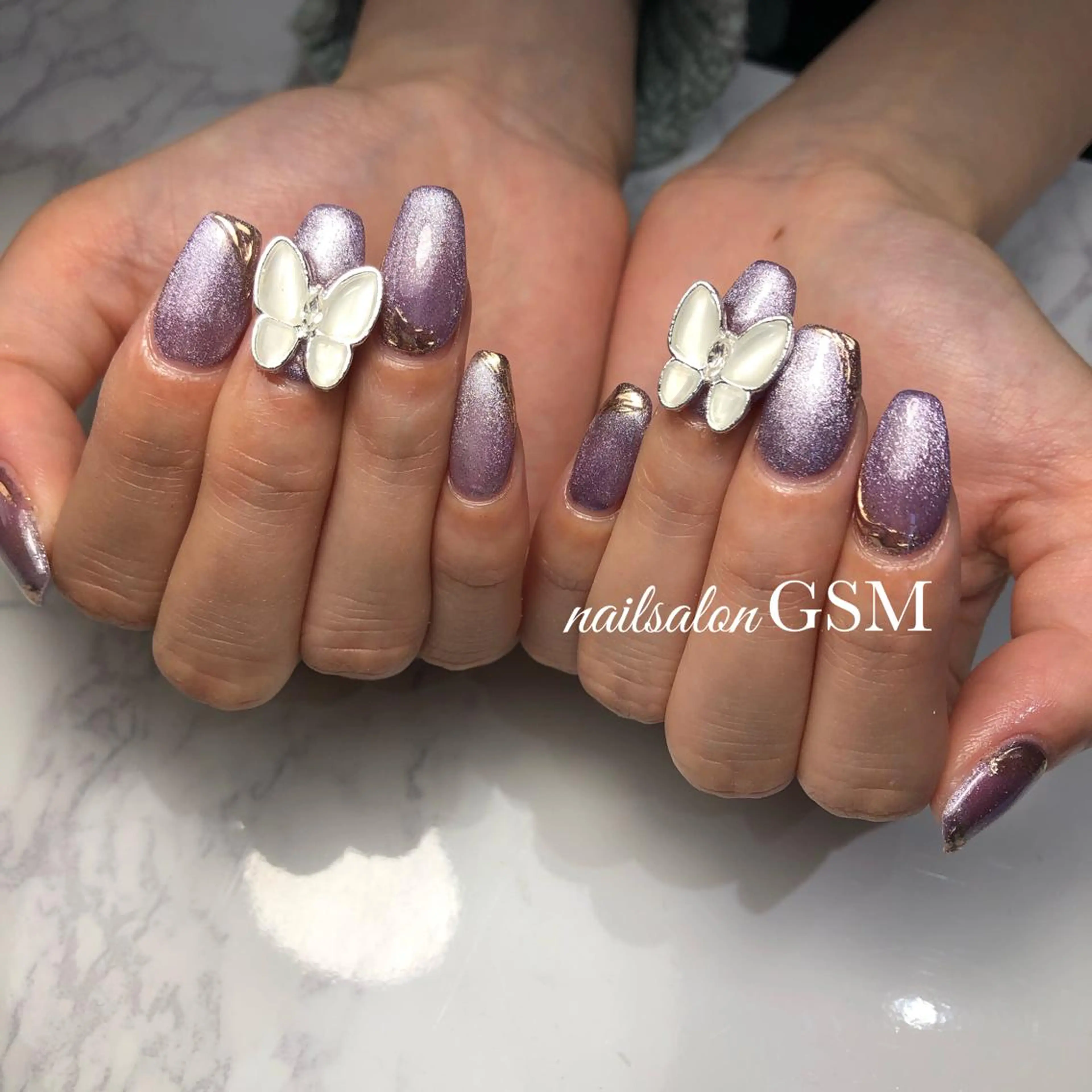 ネイル マグネットネイル ミラーネイル ハンドネイル nail salon GSMのネイルデザイン