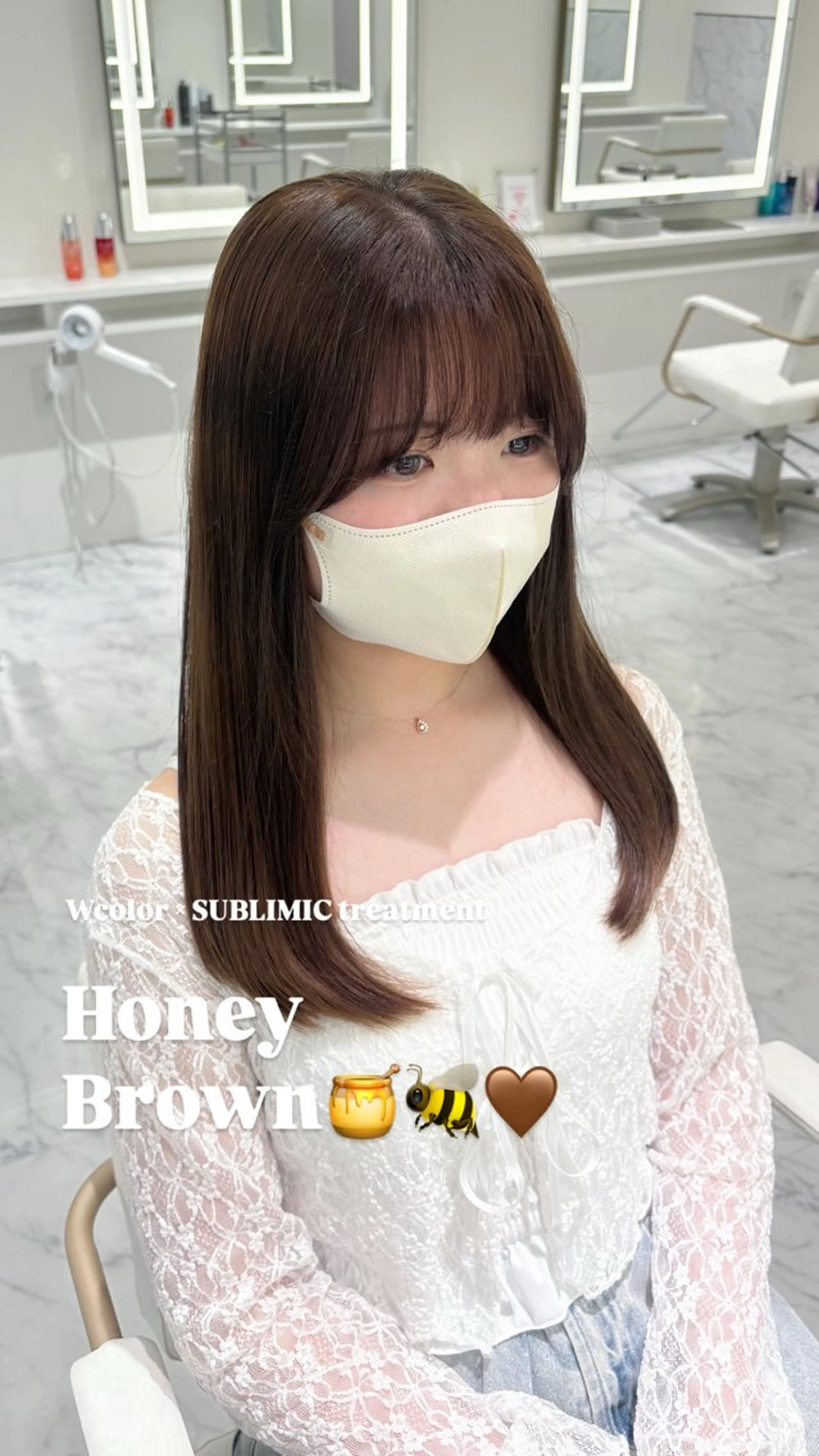 ロング カラー ヘアカラー ParveMix🎀 稲垣 詞葉のヘアスタイル