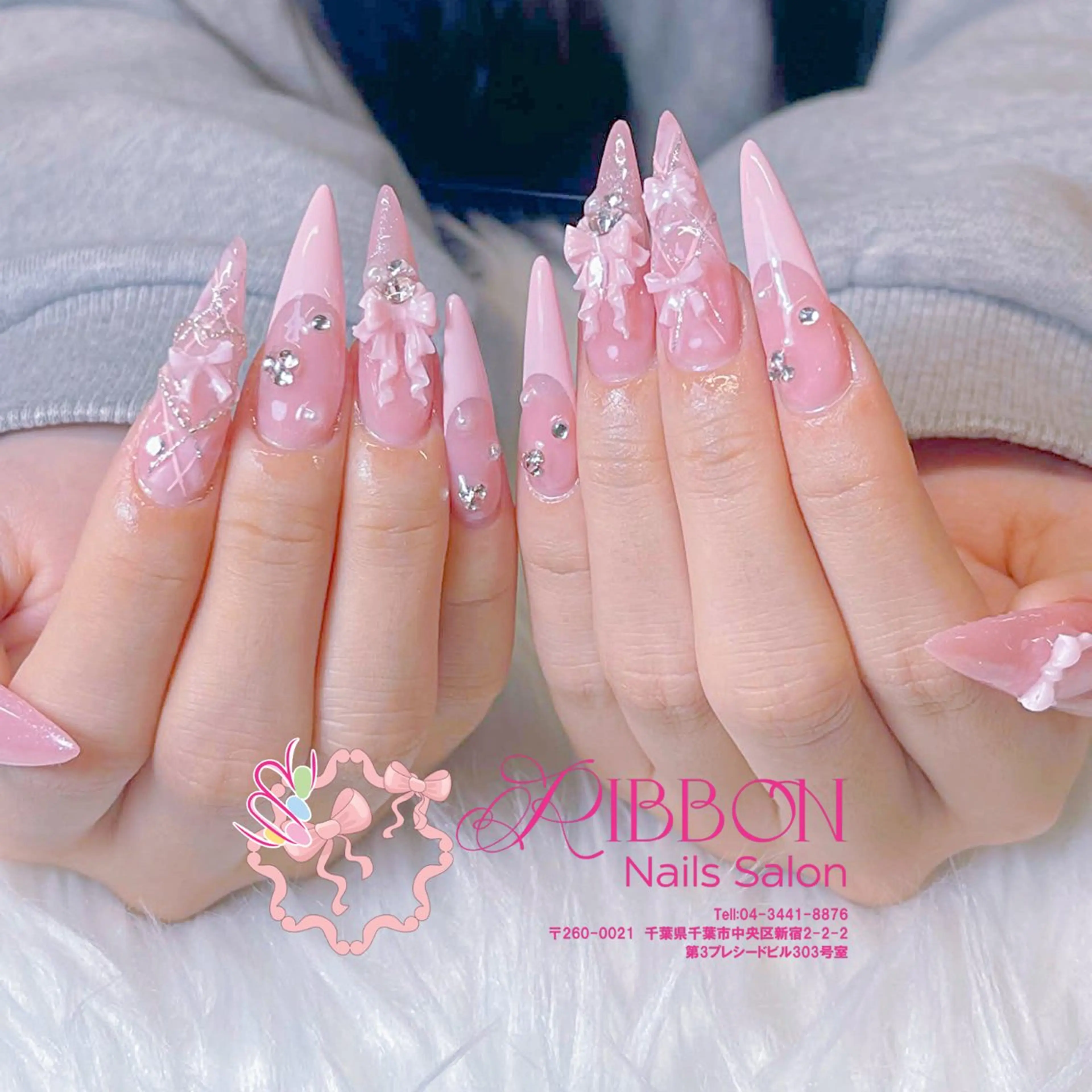 ネイル フレンチネイル ジェルネイル マグネットネイル 持ち込み ニュアンスネイル ハンドネイル Ribbonnail salonのネイルデザイン