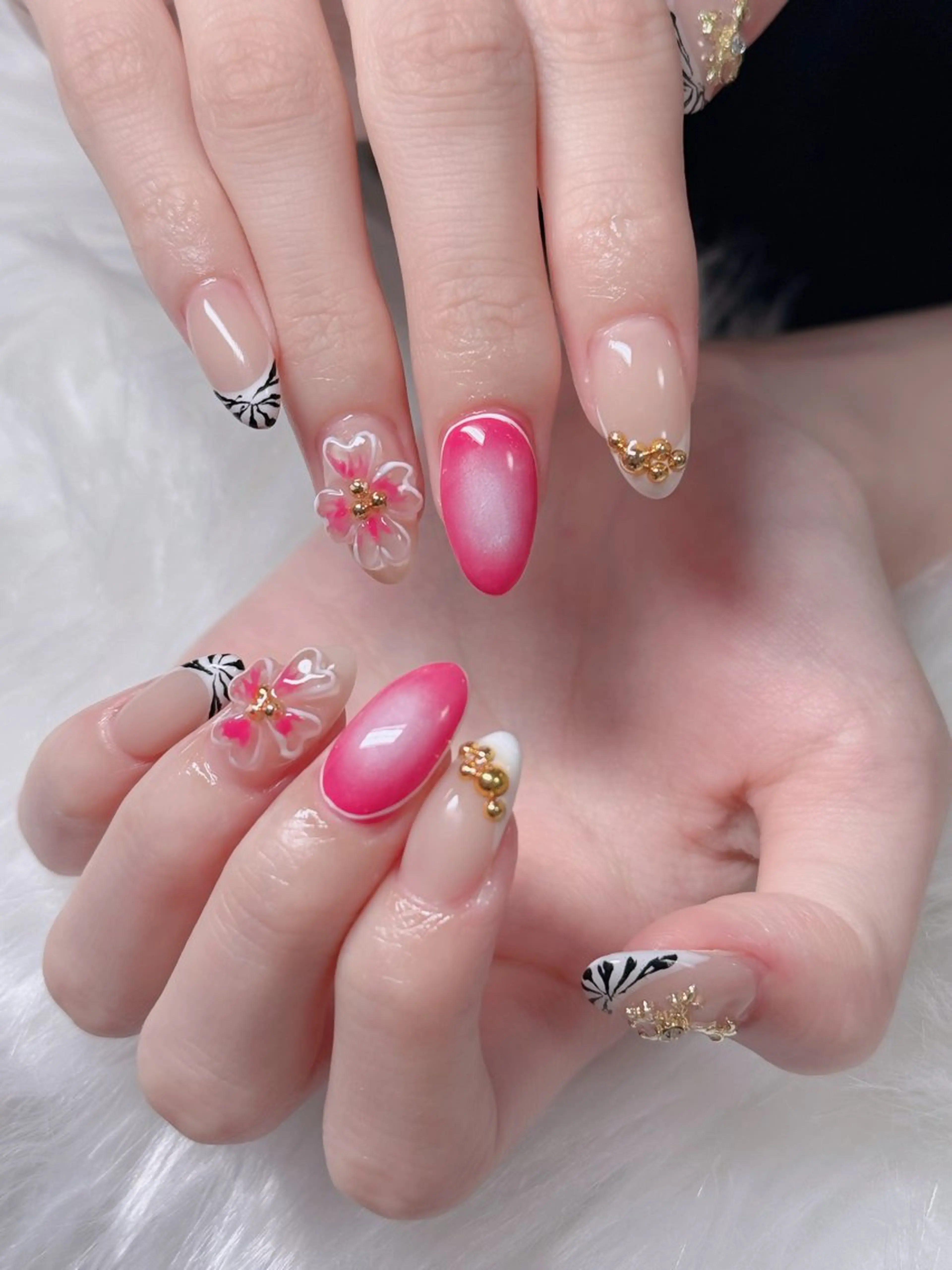 ネイル アートネイル 成人式 ジェルネイル ニュアンスネイル 夏ネイル ハンドネイル neco H.babynailのネイルデザイン