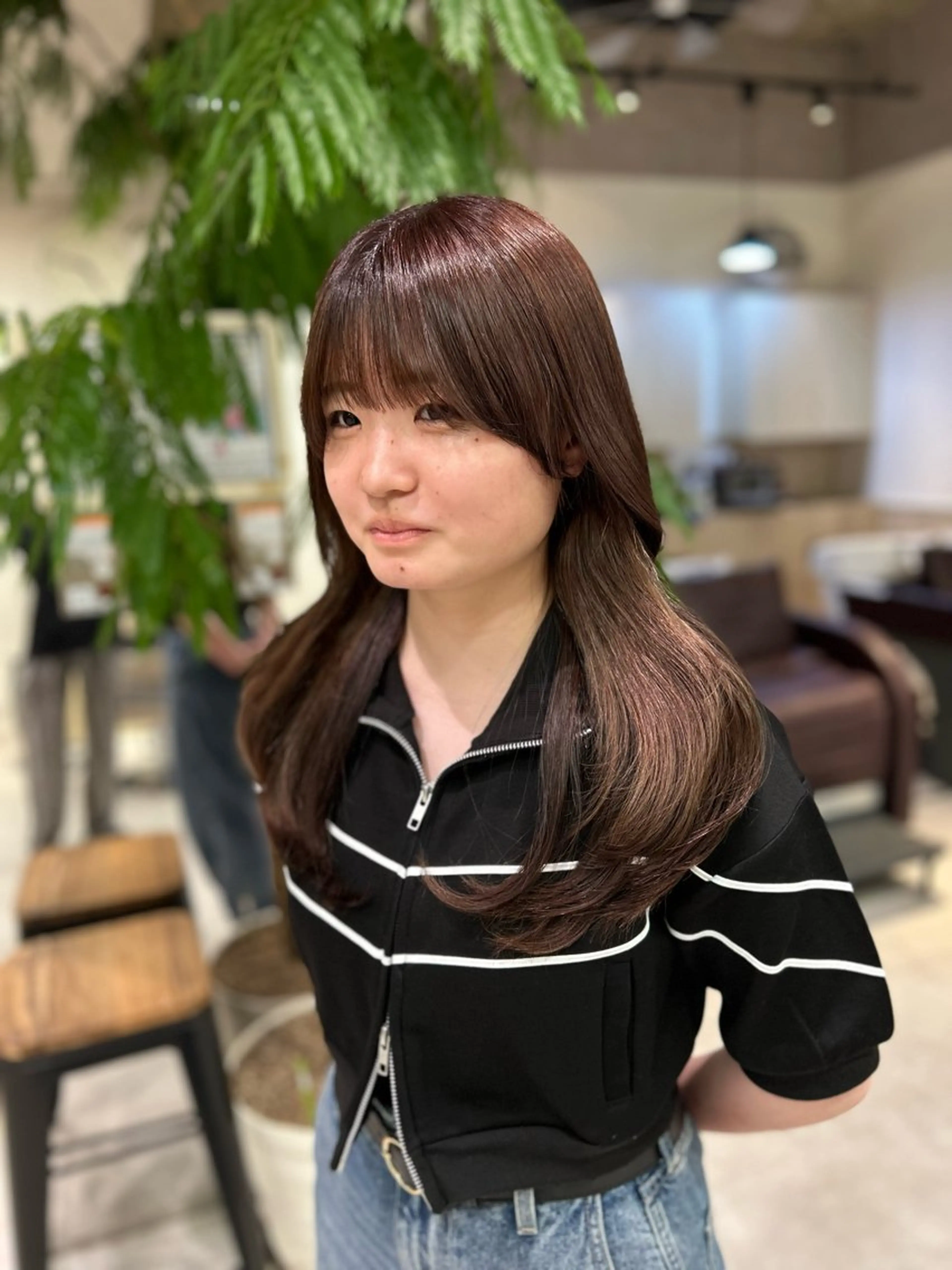 ロング カラー ベージュカラー くびれヘア 韓国風ヘア 町田縮毛矯正/ 髪質改善/美髪特化のヘアスタイル