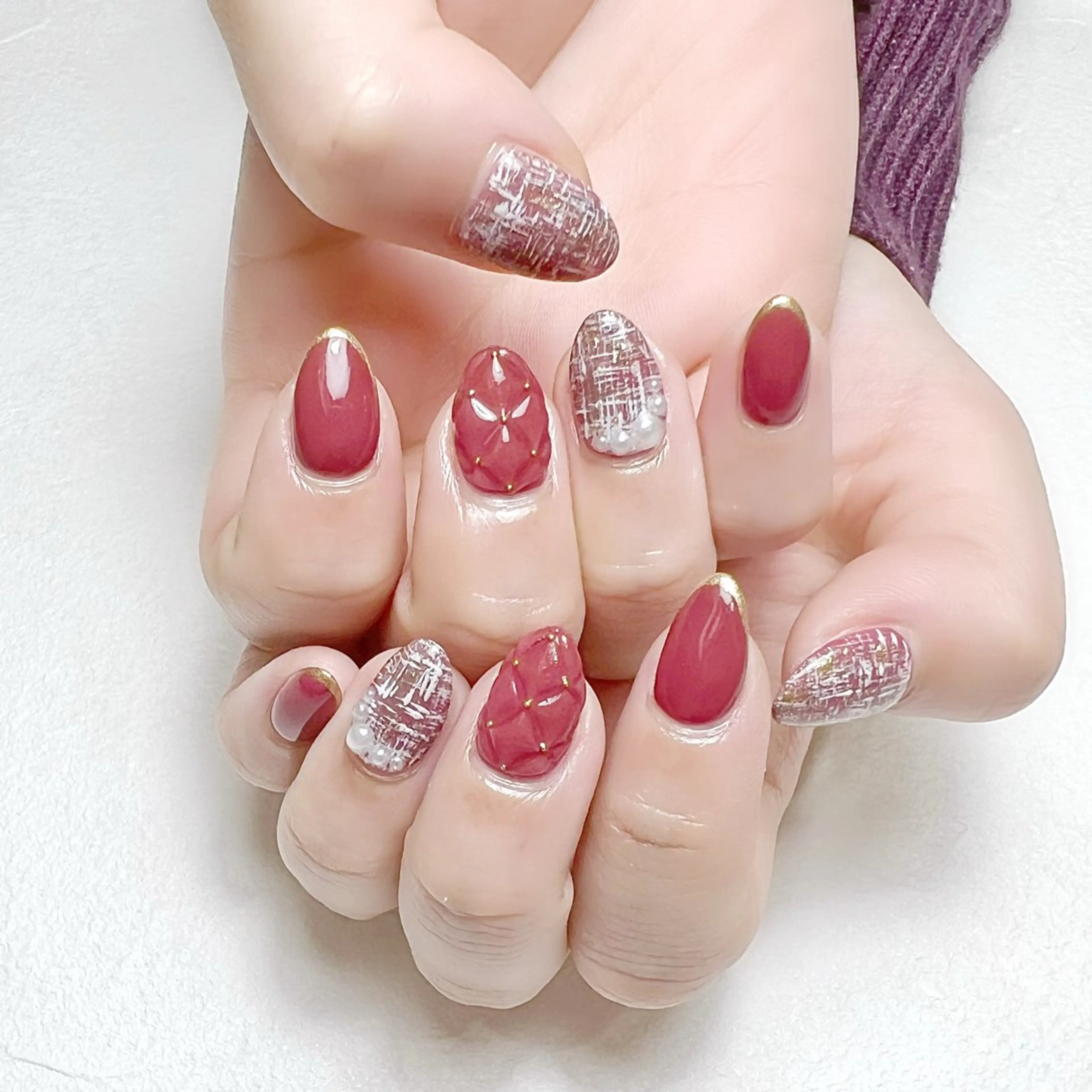 ミディアム rouse nail RISATOのネイルデザイン