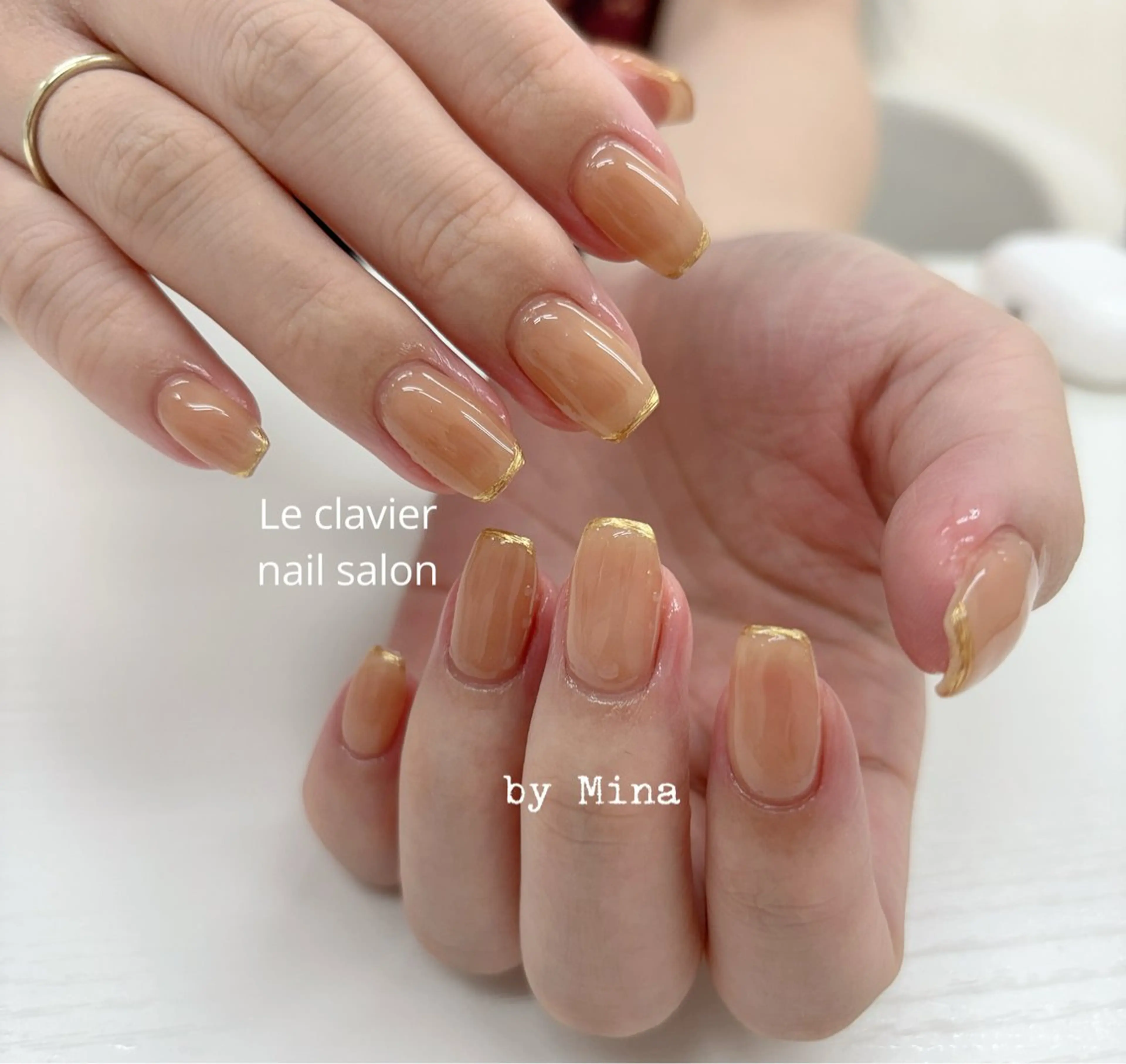 ネイル アートネイル 長さ出し ジェルネイル パラジェル スカルプネイル Mina Nailのネイルデザイン