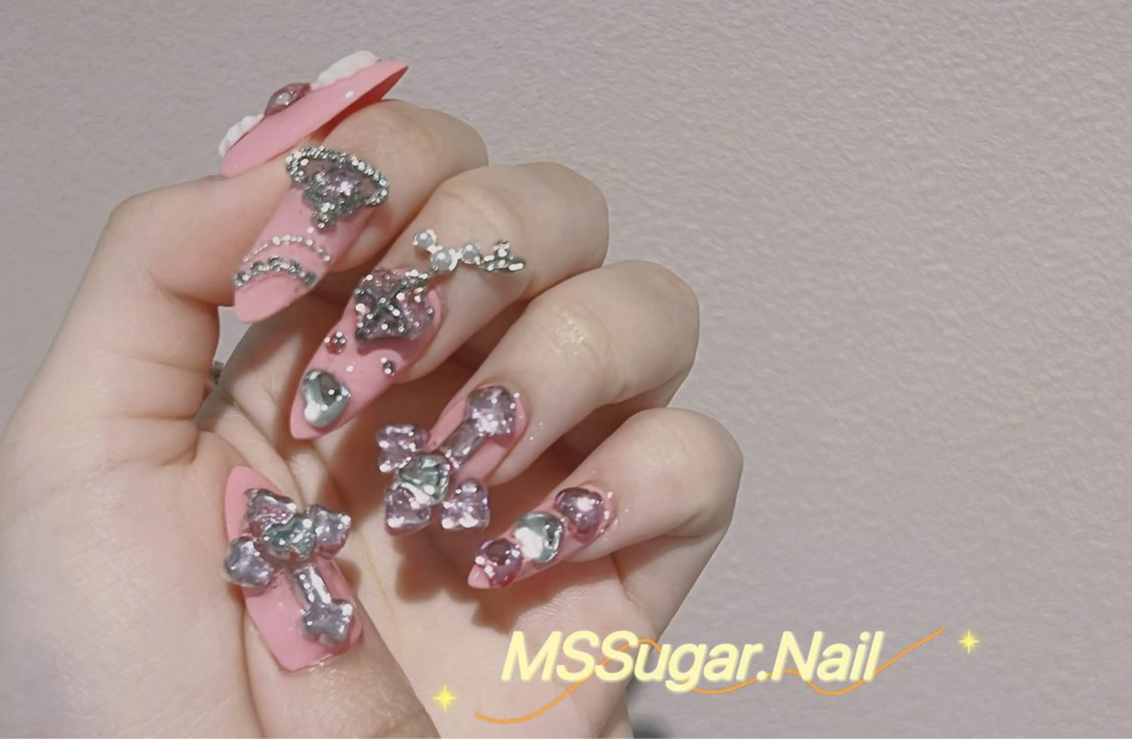 ネイル ハロウィン ロングネイル マグネットネイル スカルプネイル ネイルチップ MSSugar Nailのネイルデザイン