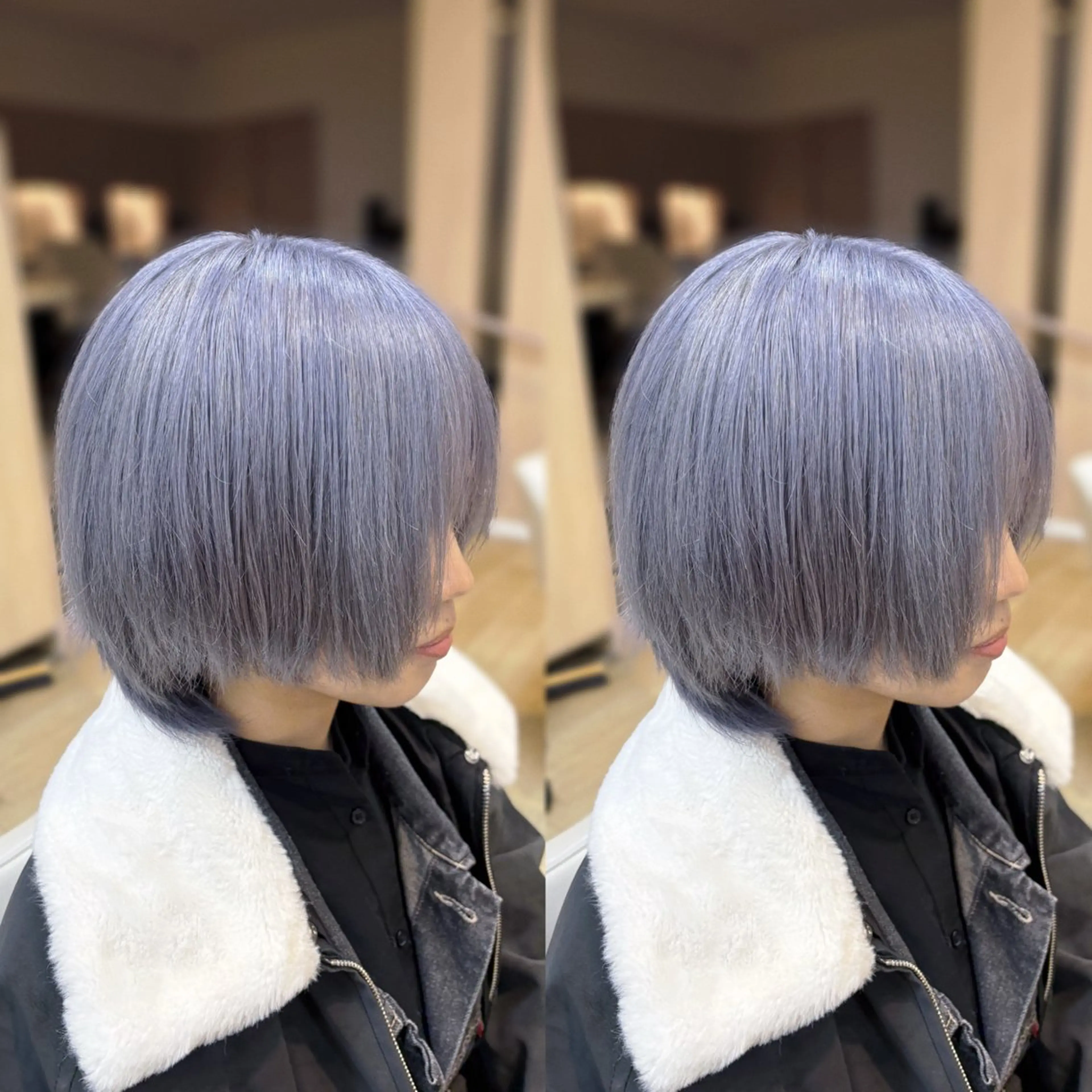 [haircolor]Wcolor(bleach有)＋2step treatment𓂃𓈒𓏸︎︎︎︎ 🐈‍⬛の写真
