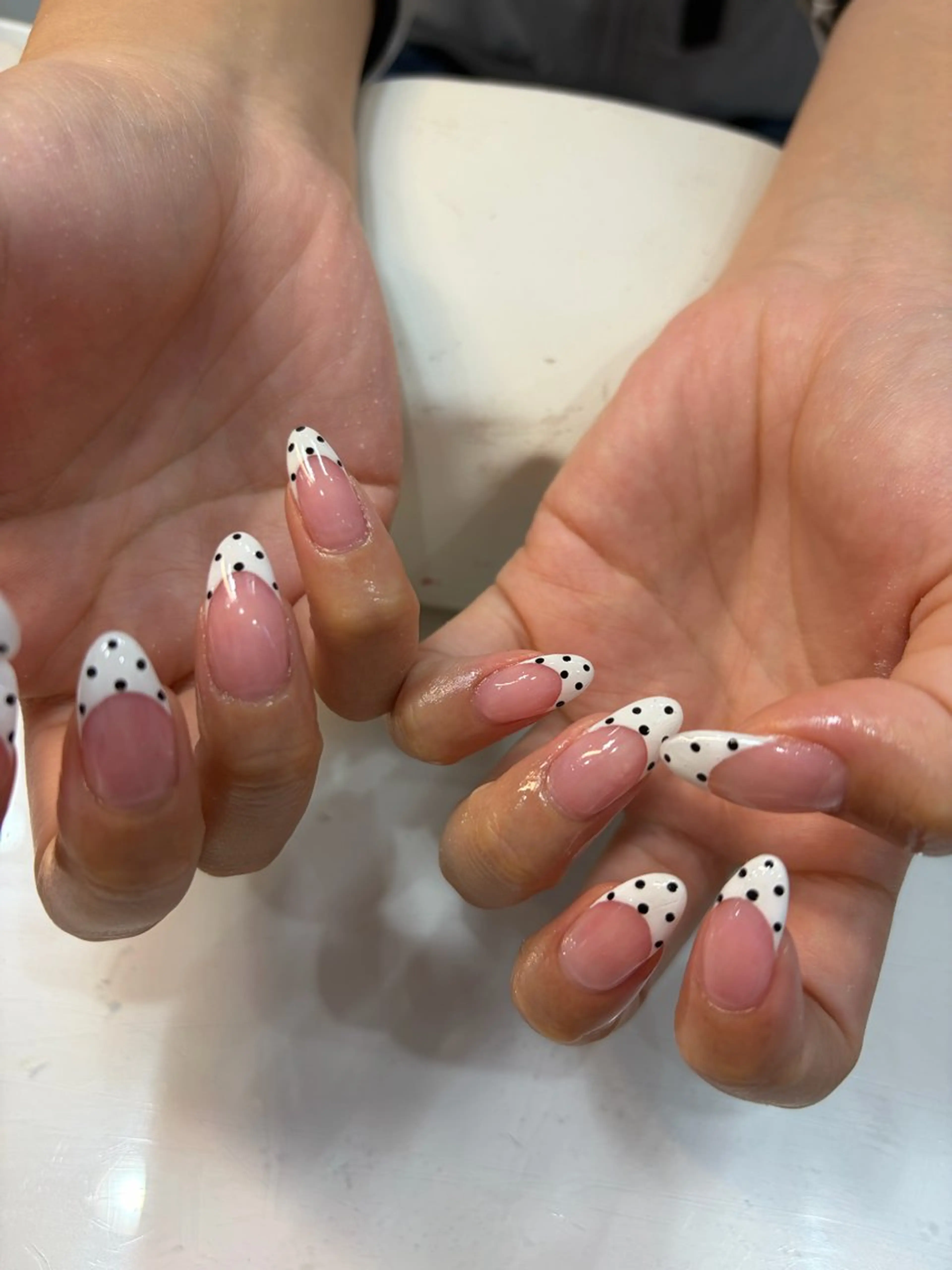 ネイル ドット ハンドネイル 鶴橋wooone nail.rieのネイルデザイン