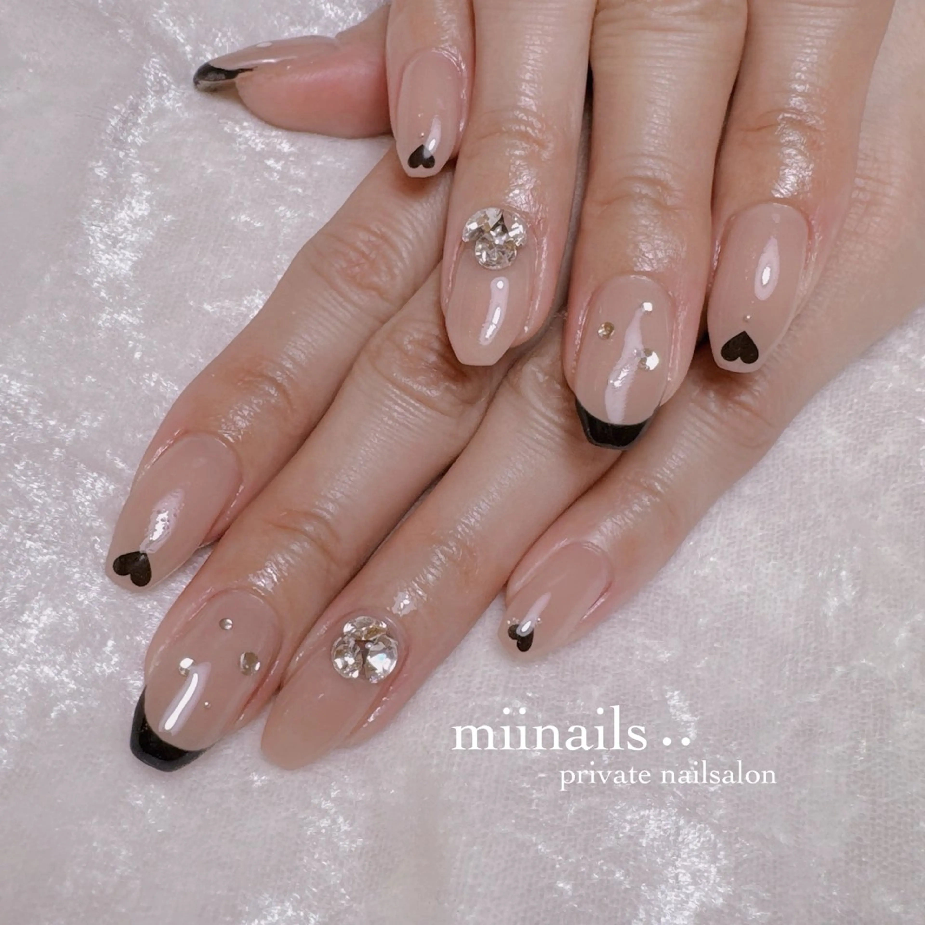 ネイル 韓国ネイル マグネットネイル ワンホンネイル ハンドネイル nailsalon miinailsのネイルデザイン