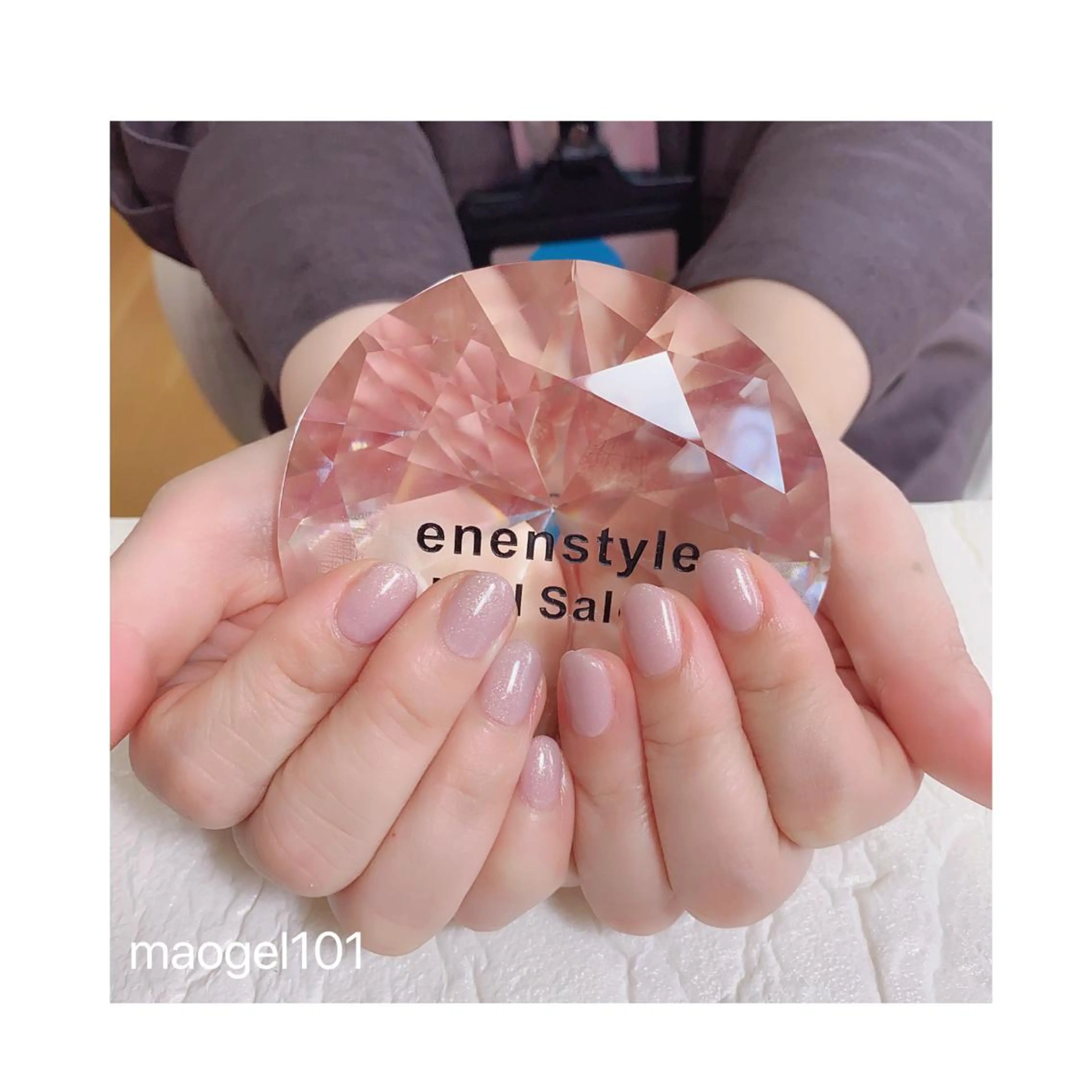 ショート ネイル ジェルネイル ニュアンスネイル オフィスネイル ワンカラーネイル パラジェル 👑enen style👑のネイルデザイン