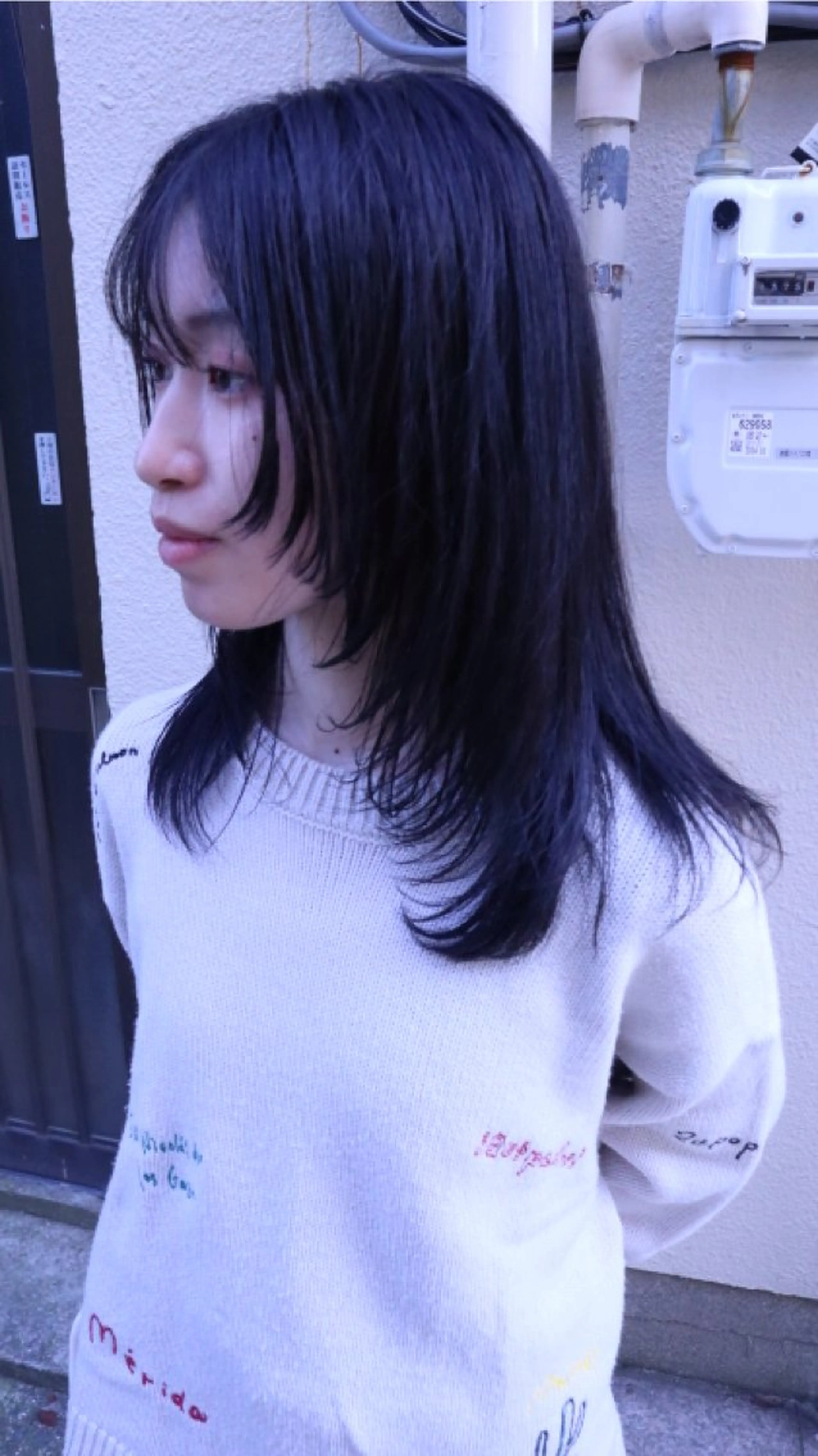 ミディアム カット ヘアカラー トリートメント レイヤー/ボブ/ 透明感カラー/ニワのヘアスタイル