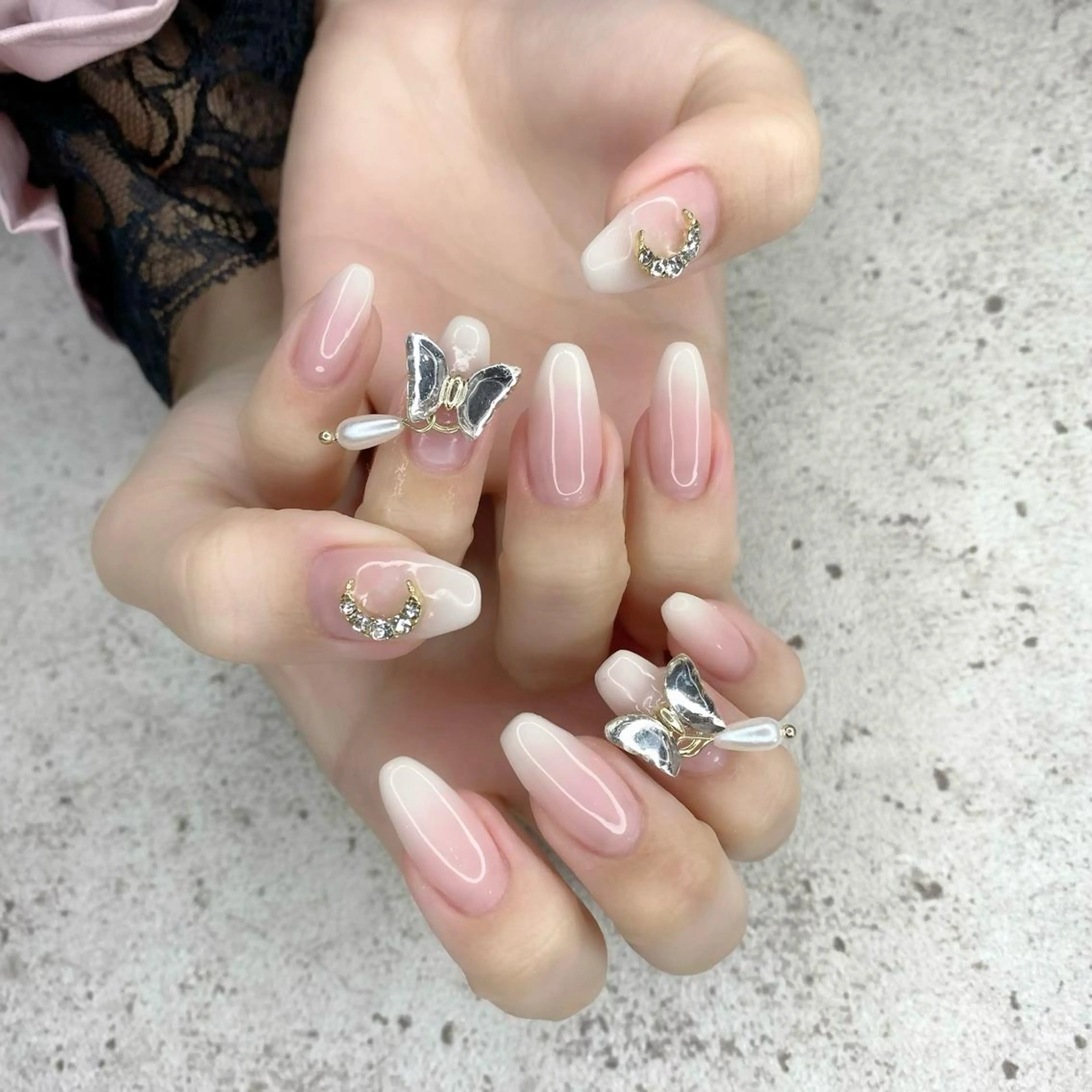 ロング カラー パーマ ヘアアレンジ メンズ キッズ ネイル マツエク・マツパ アイブロウ 成人式 成人式 ロング 成人式 ロングネイル Salon Ｋのネイルデザイン