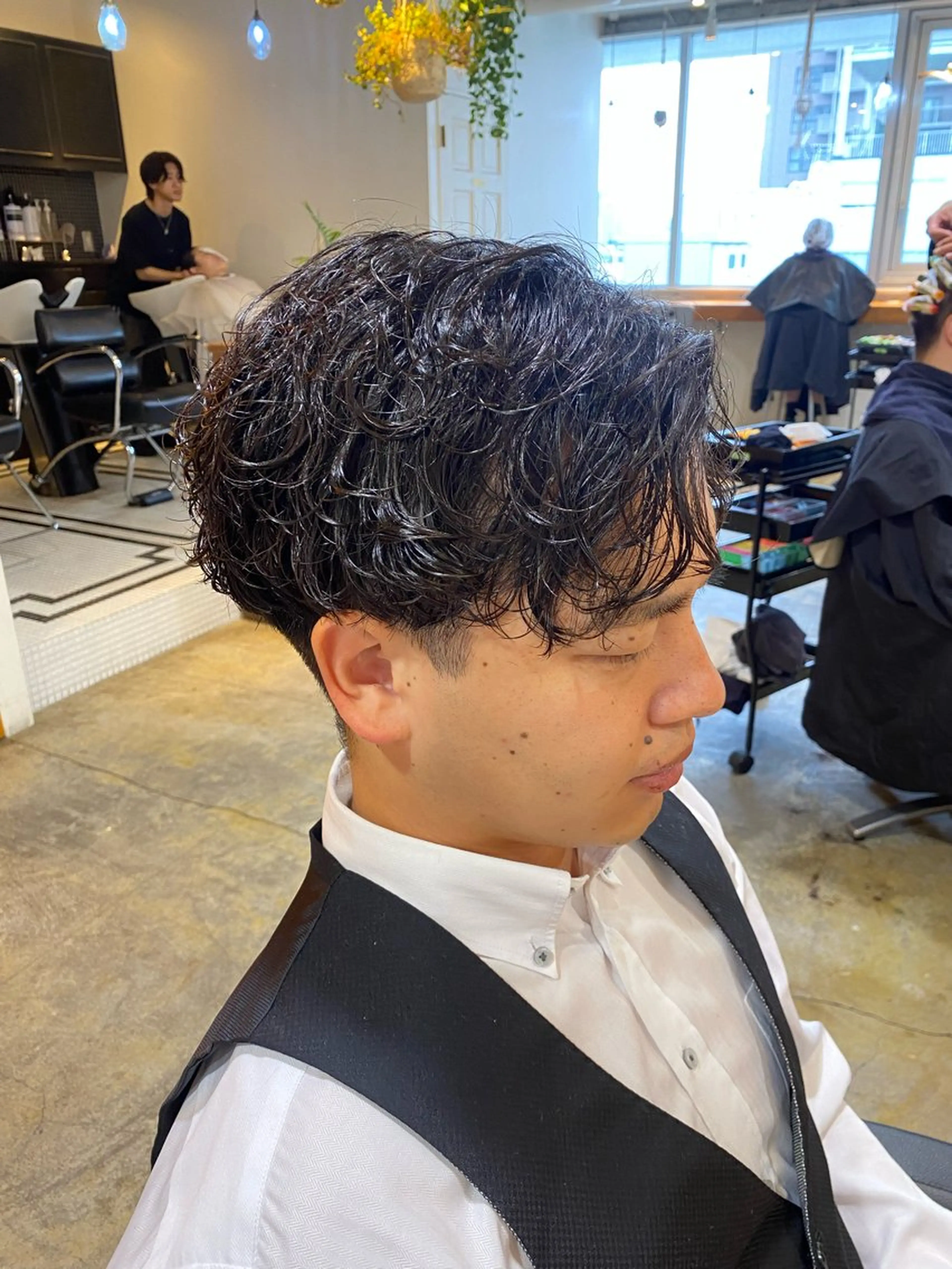 ショート メンズ カット トリートメント レイヤーボブ/ 艶カラー/サナ🌼のヘアスタイル