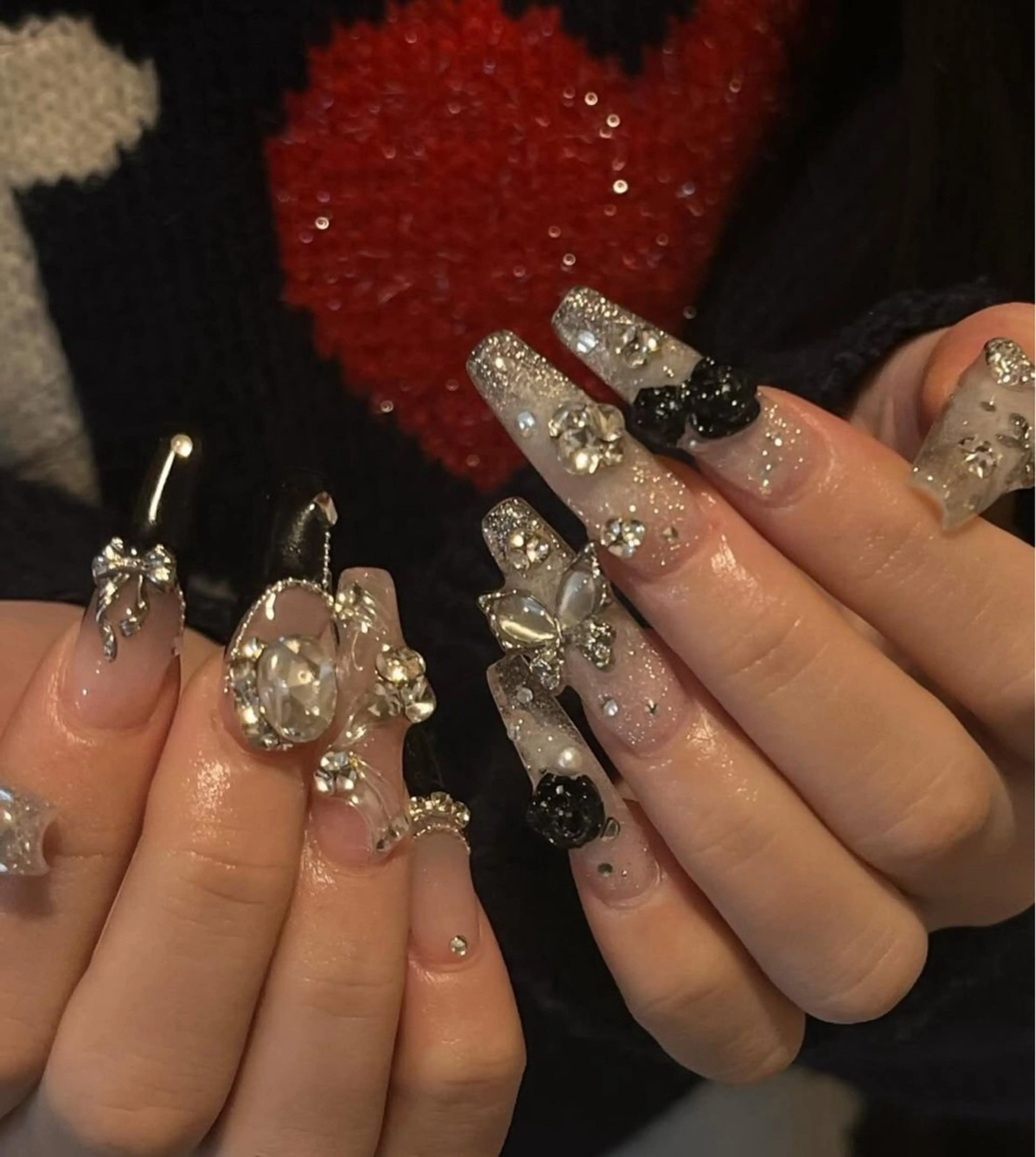 ネイル グラデーション ラメ(グリッター) マグネットネイル ミラーネイル ニュアンスネイル ハンドネイル Lumi de nailsのネイルデザイン
