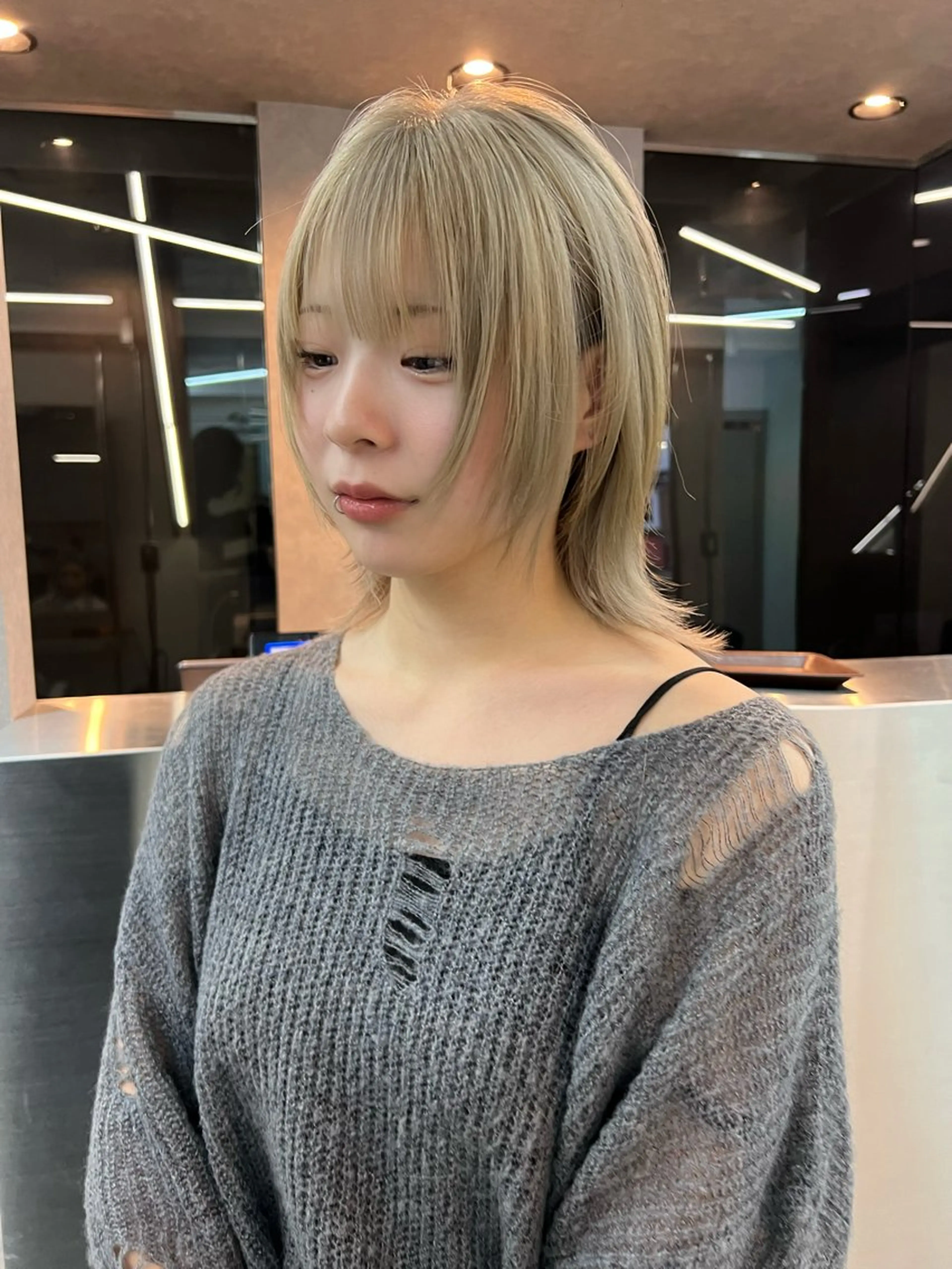 ショート カラー パーマ ヘアアレンジ レイヤー/韓国/透明 感/Shionのヘアスタイル