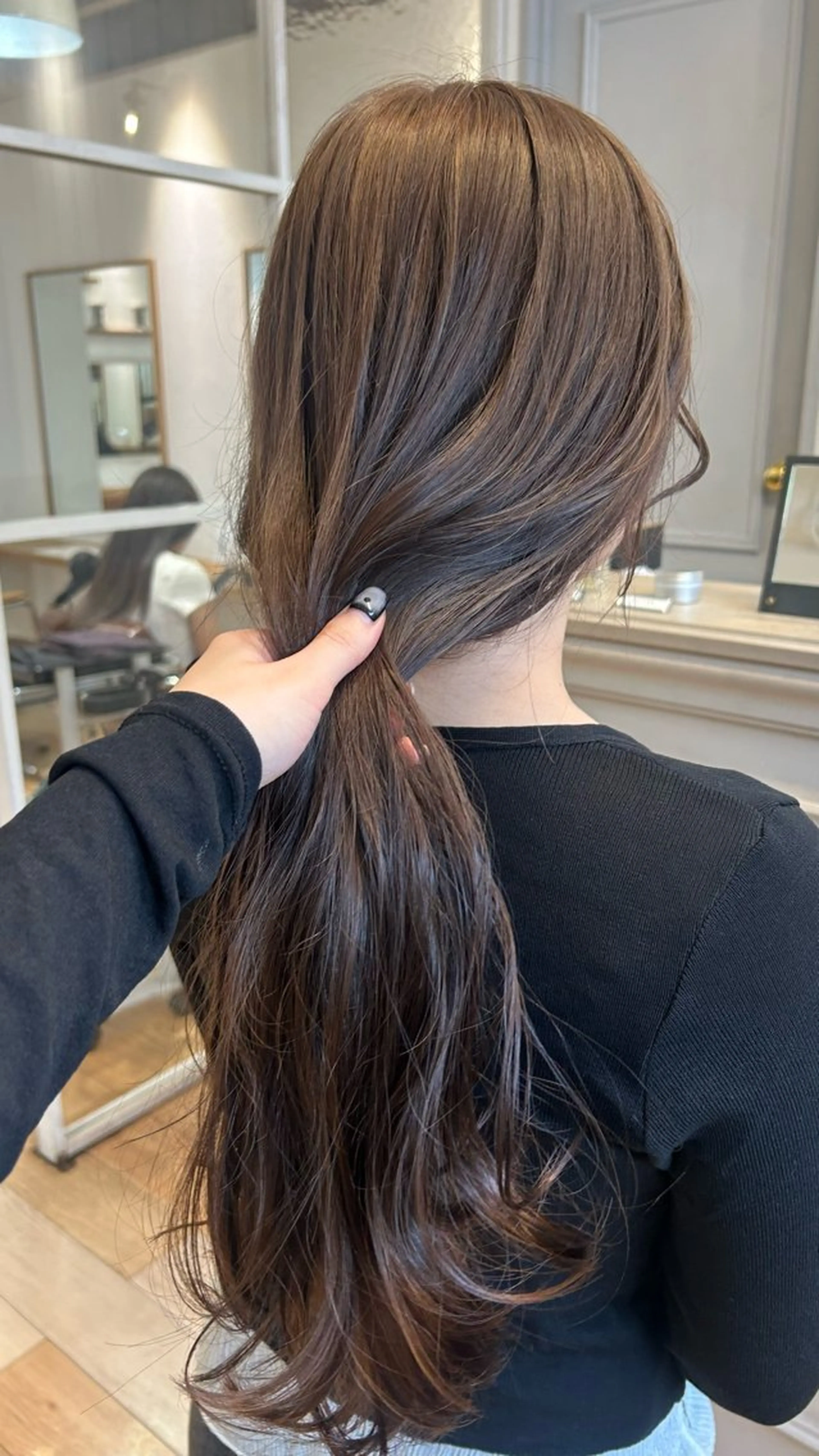 ロング カラー カット ヘアカラー トリートメント じゅわっと暖色カラー 🍊Moemiのヘアスタイル