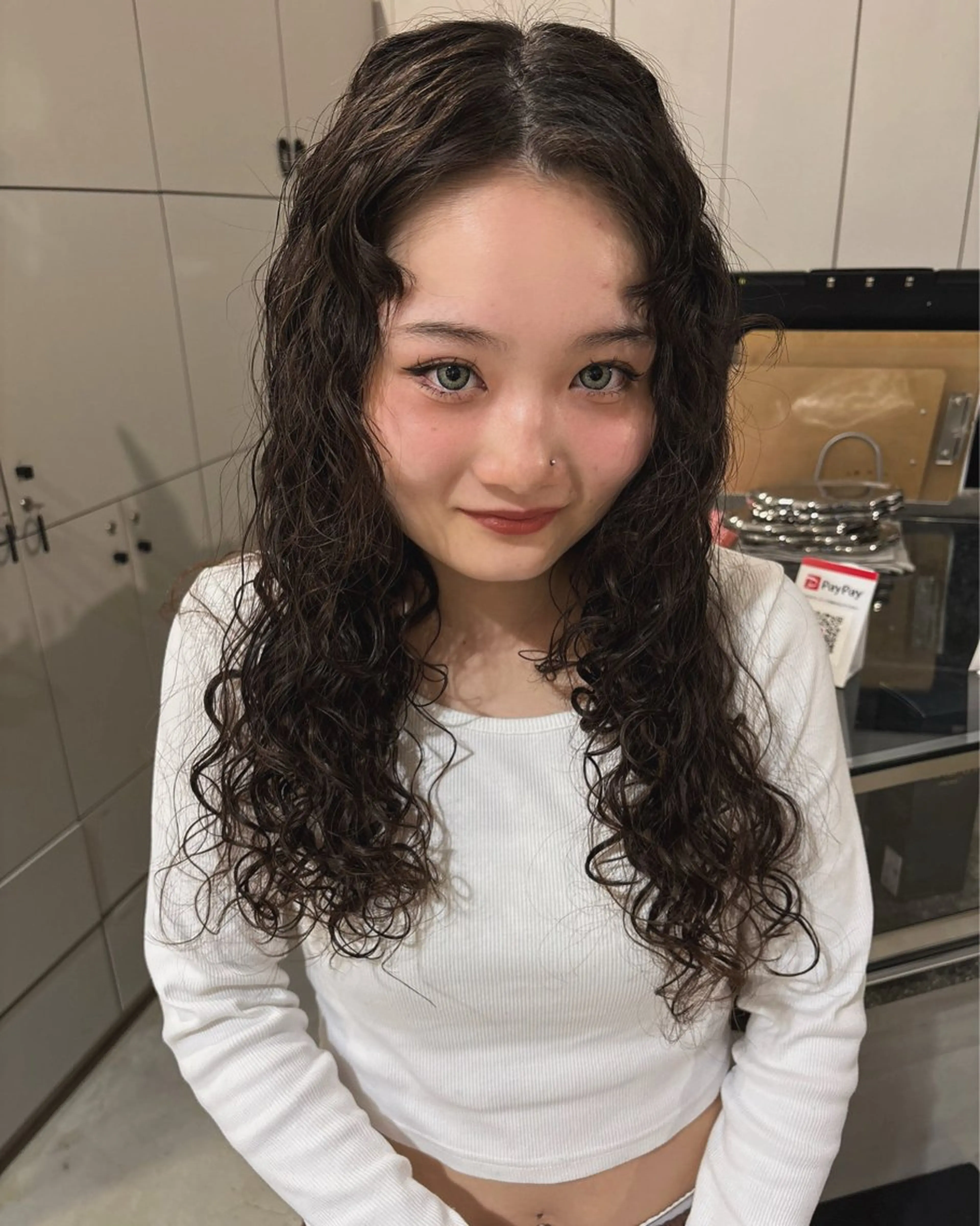 ミディアム パーマ tomo🍒パーマ ハイトーン似合わせのヘアスタイル