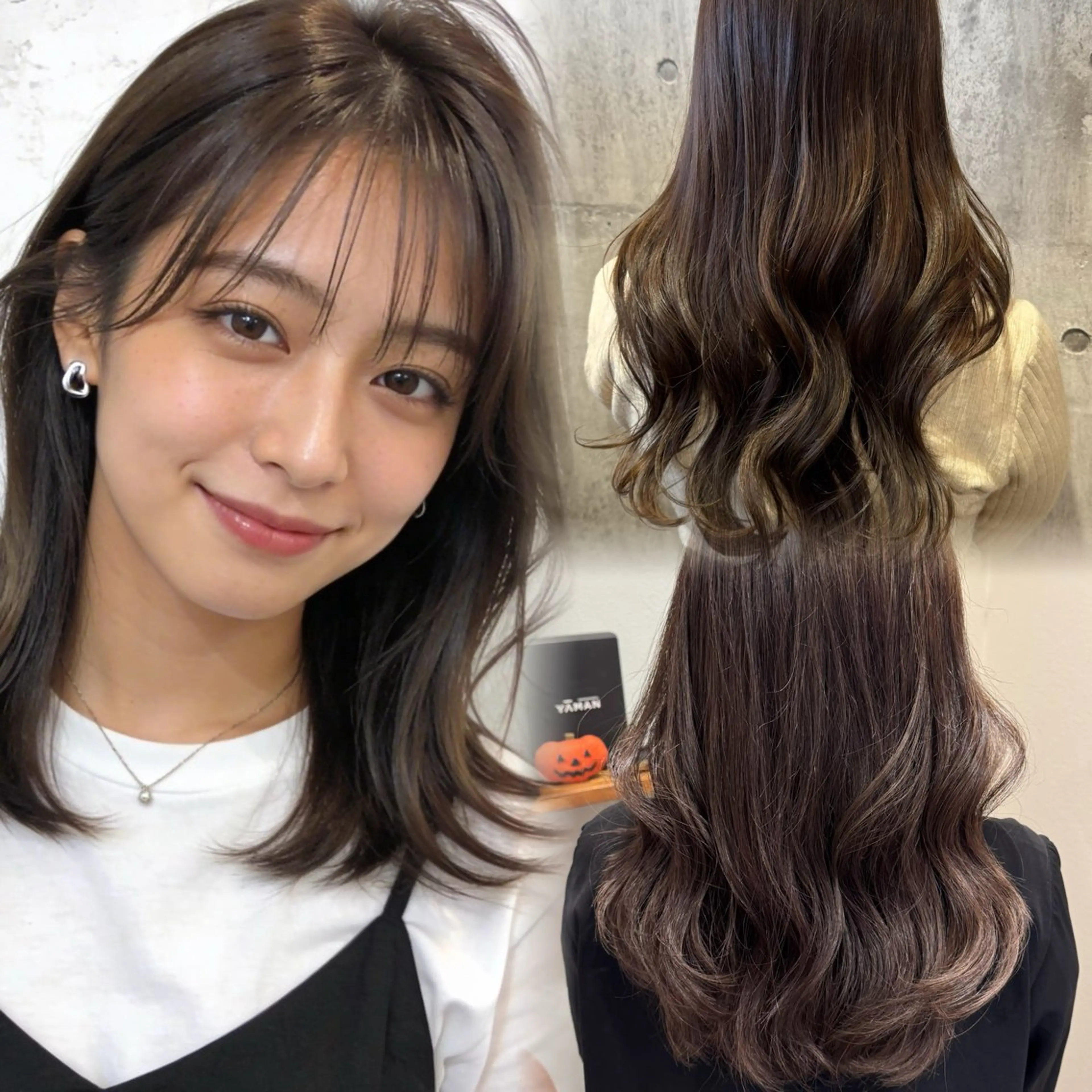 セミロング カラー ブラウンカラー ボブ くびれヘア 顔まわりレイヤー ハイレイヤー カット ヘアカラー トリートメント 🪞顔周りカット🪞 北里朋子のヘアスタイル