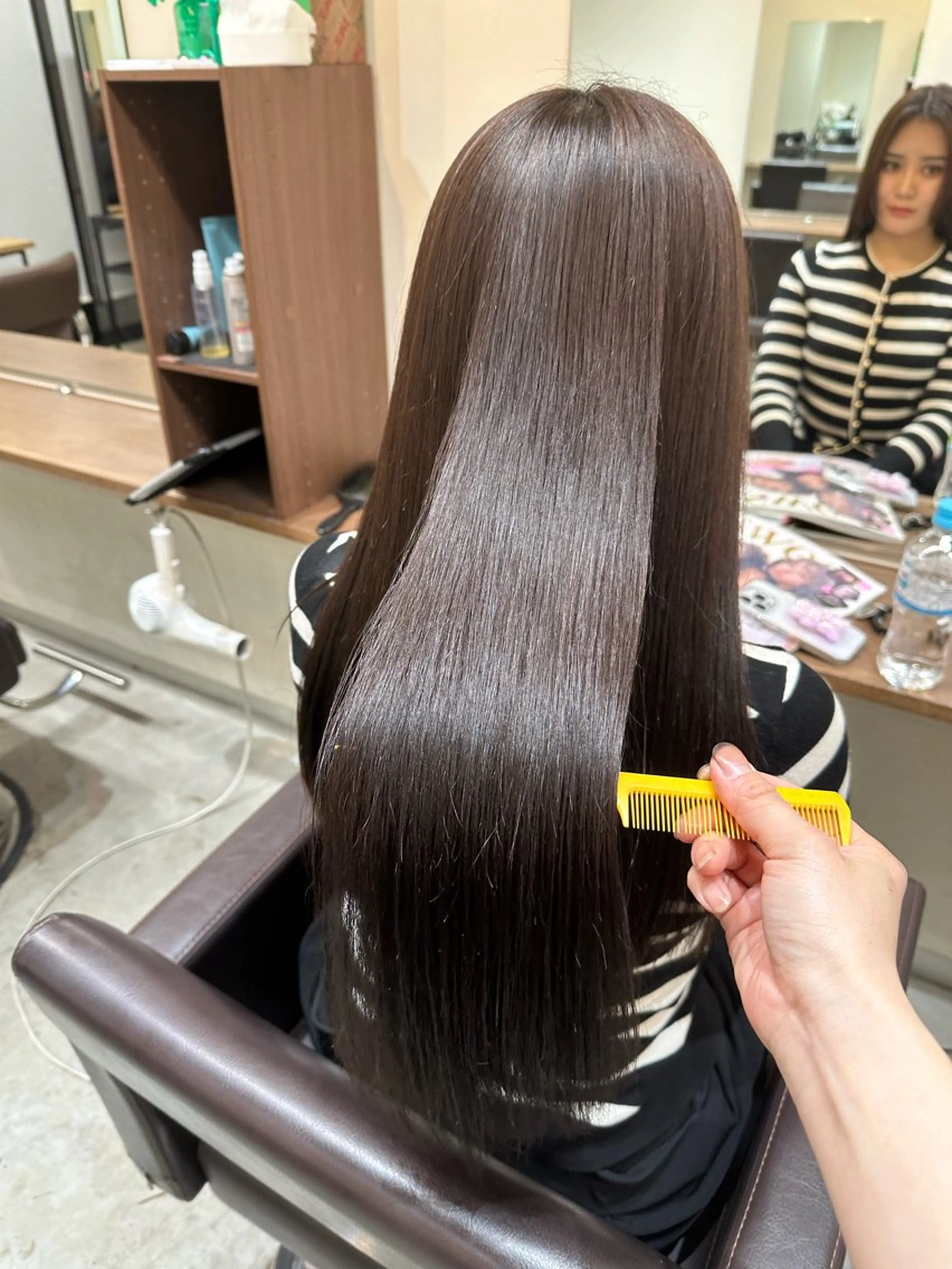 ロング 縮毛矯正+モテカラー 🎀✨MIHOのヘアスタイル