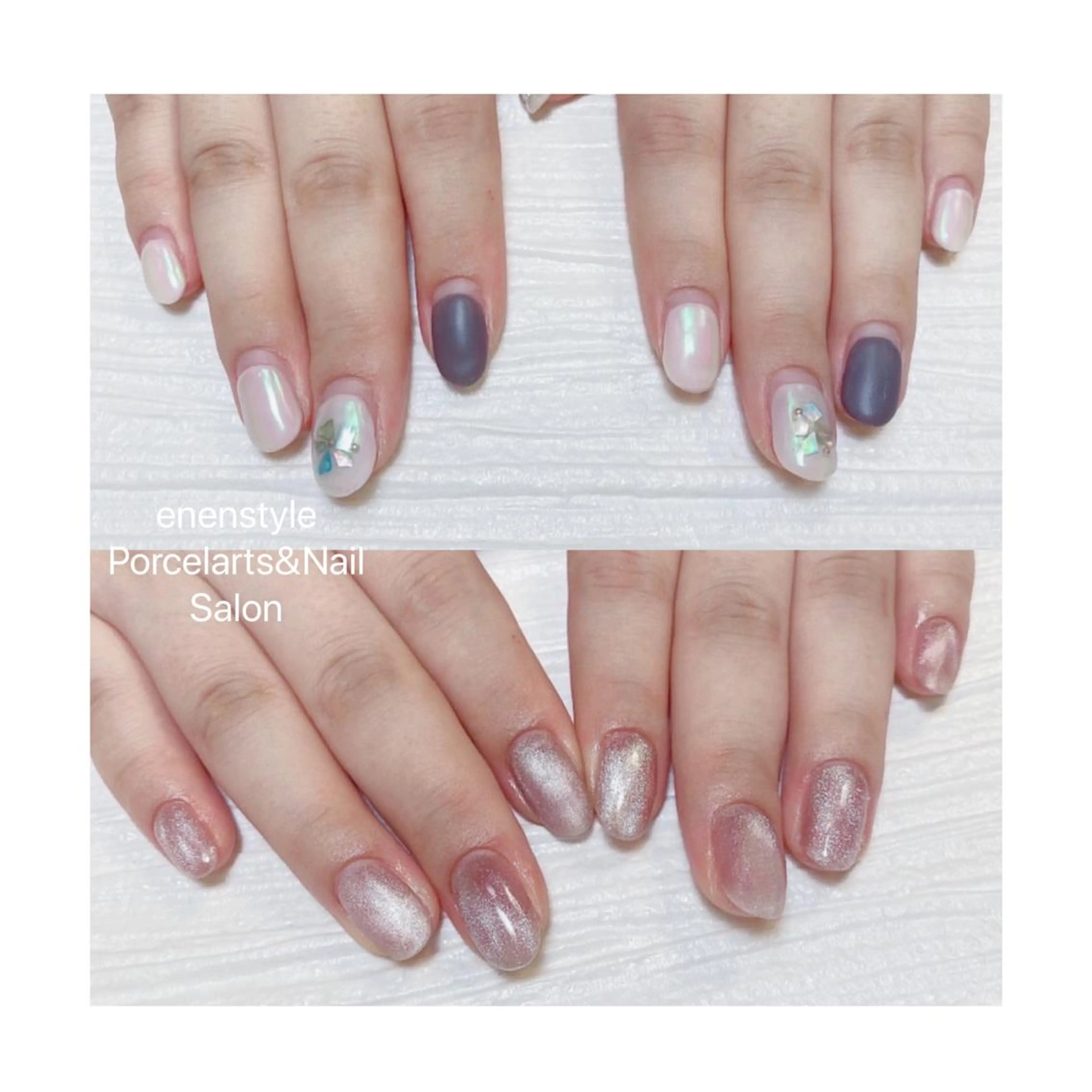 ショート ネイル ハンドネイル 👑enen style👑のネイルデザイン