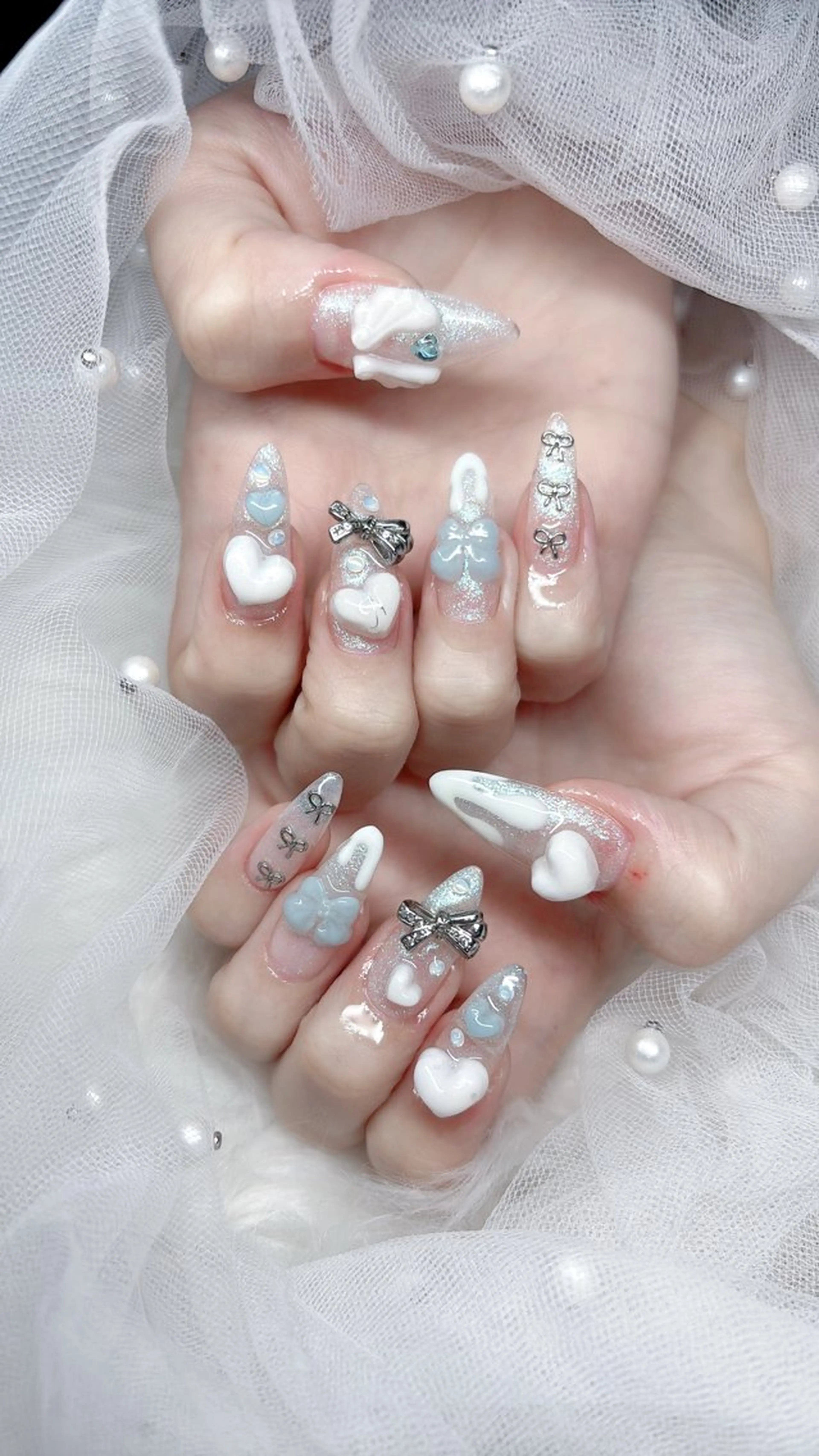 ネイル ロングネイル ハンドネイル Yudia tamakiのネイルデザイン