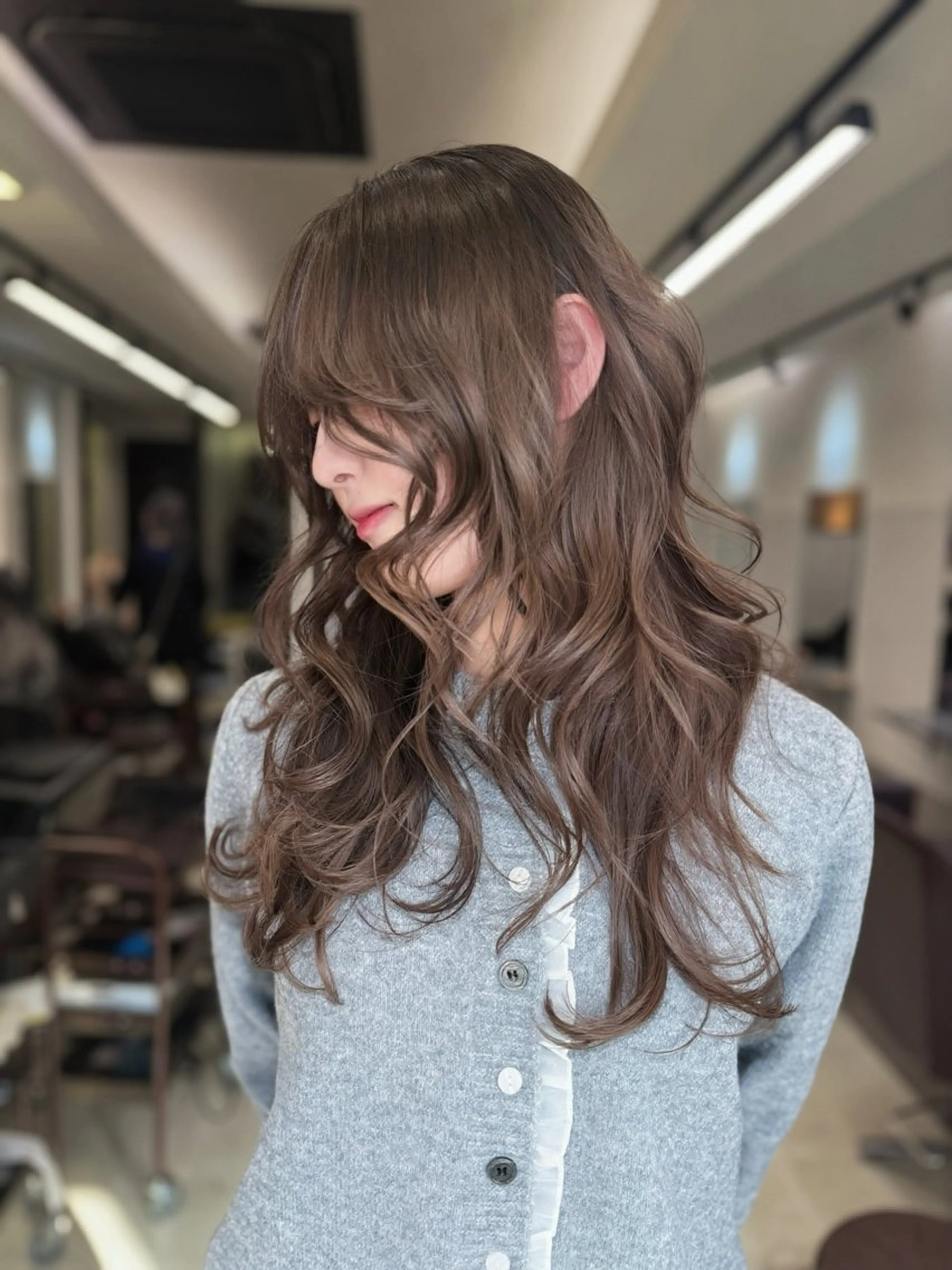 ロング カラー ベージュカラー カット ヘアカラー トリートメント 天神大名/ブリーチ 鶴岡和幸/ハイトーンのヘアスタイル