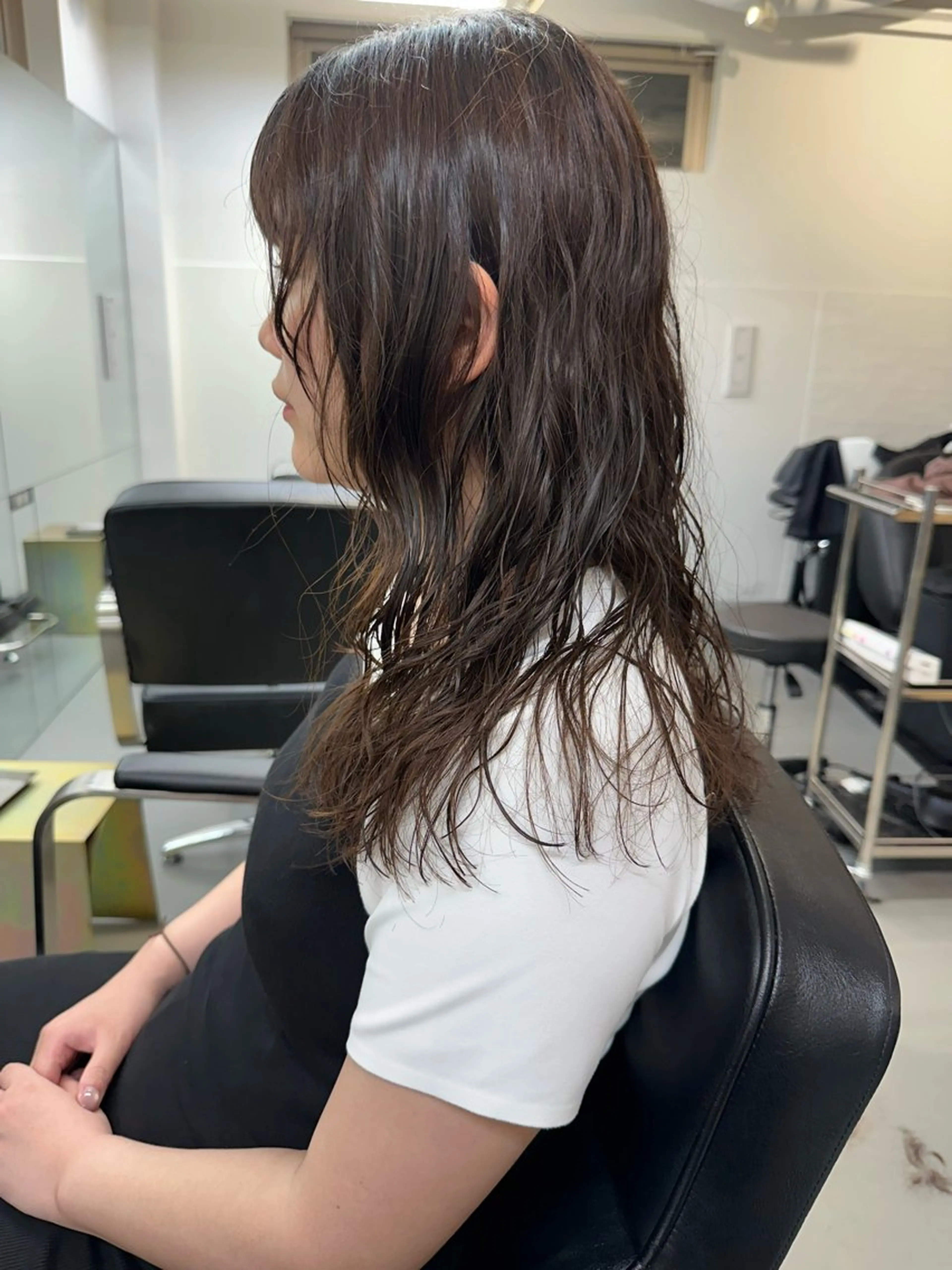 セミロング パーマ カット パーマ お悩み解決パーマ hana🩰のヘアスタイル