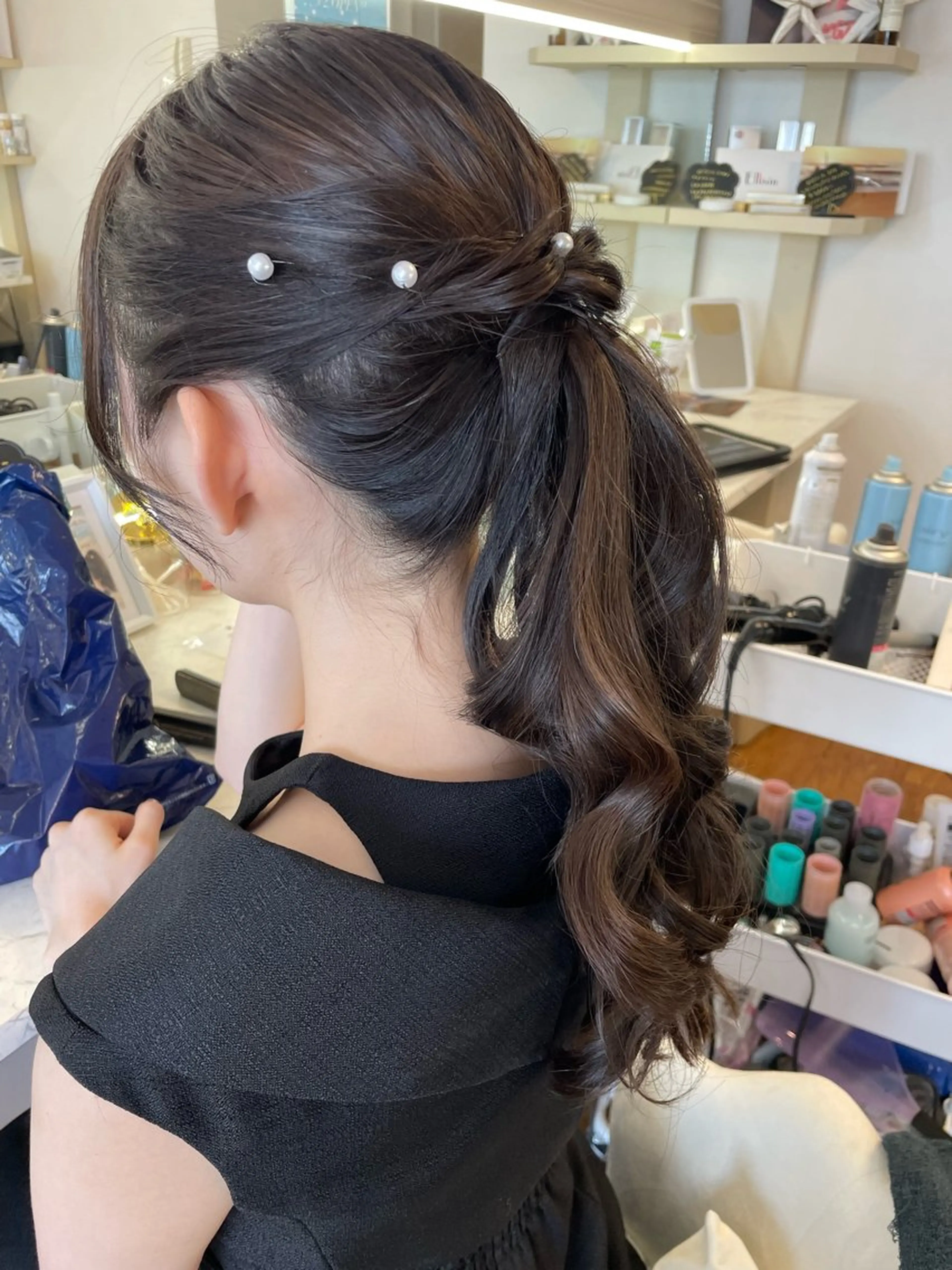 セミロング ヘアセット 六本木0分ヘアセット ヘアメイクのヘアスタイル