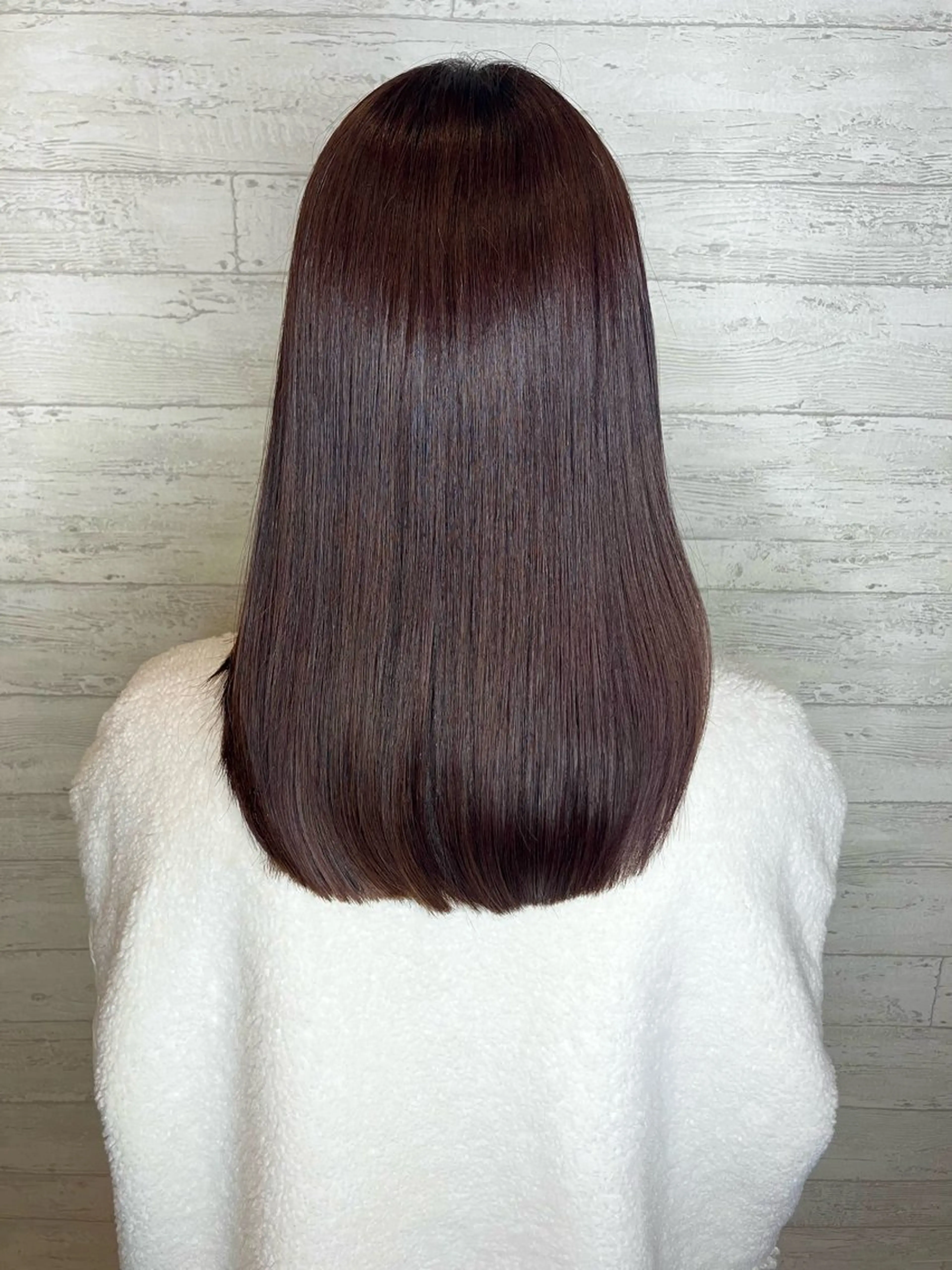 セミロング カラー ラベンダーカラー ピンクカラー ピンクラベンダー 小池 穂果/ 府中のヘアスタイル