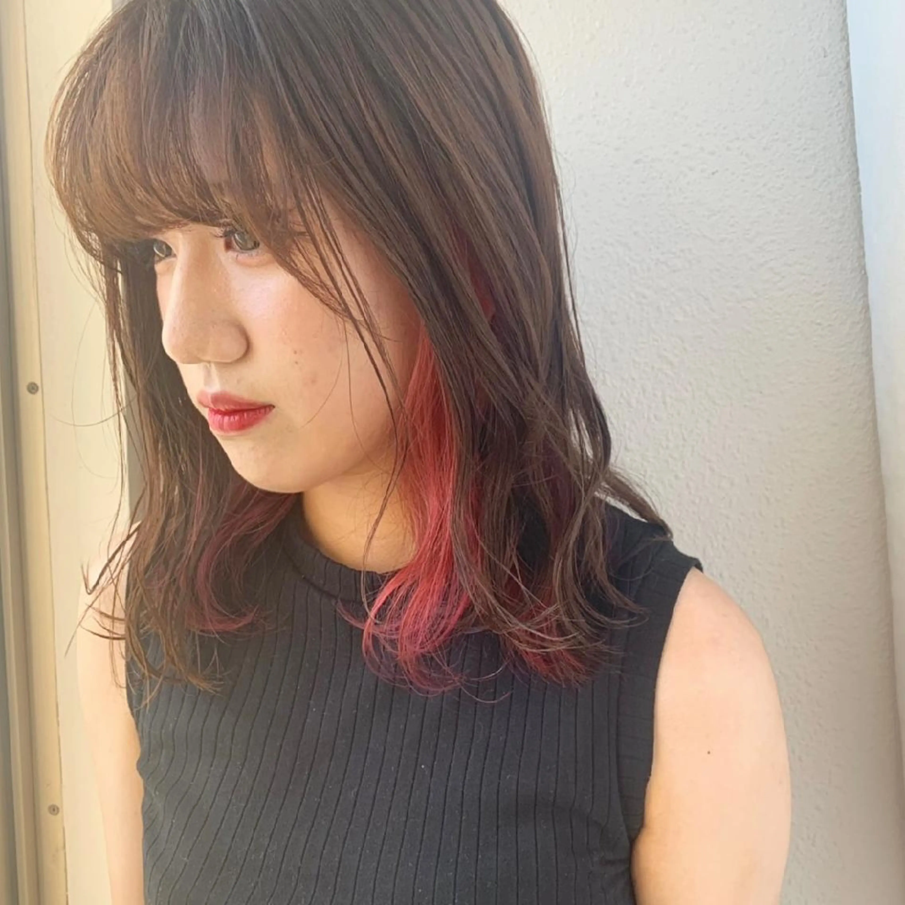 セミロング カラー ヘアアレンジ インナーカラー カット ヘアカラー トリートメント 竹内啓太 ボブのヘアスタイル