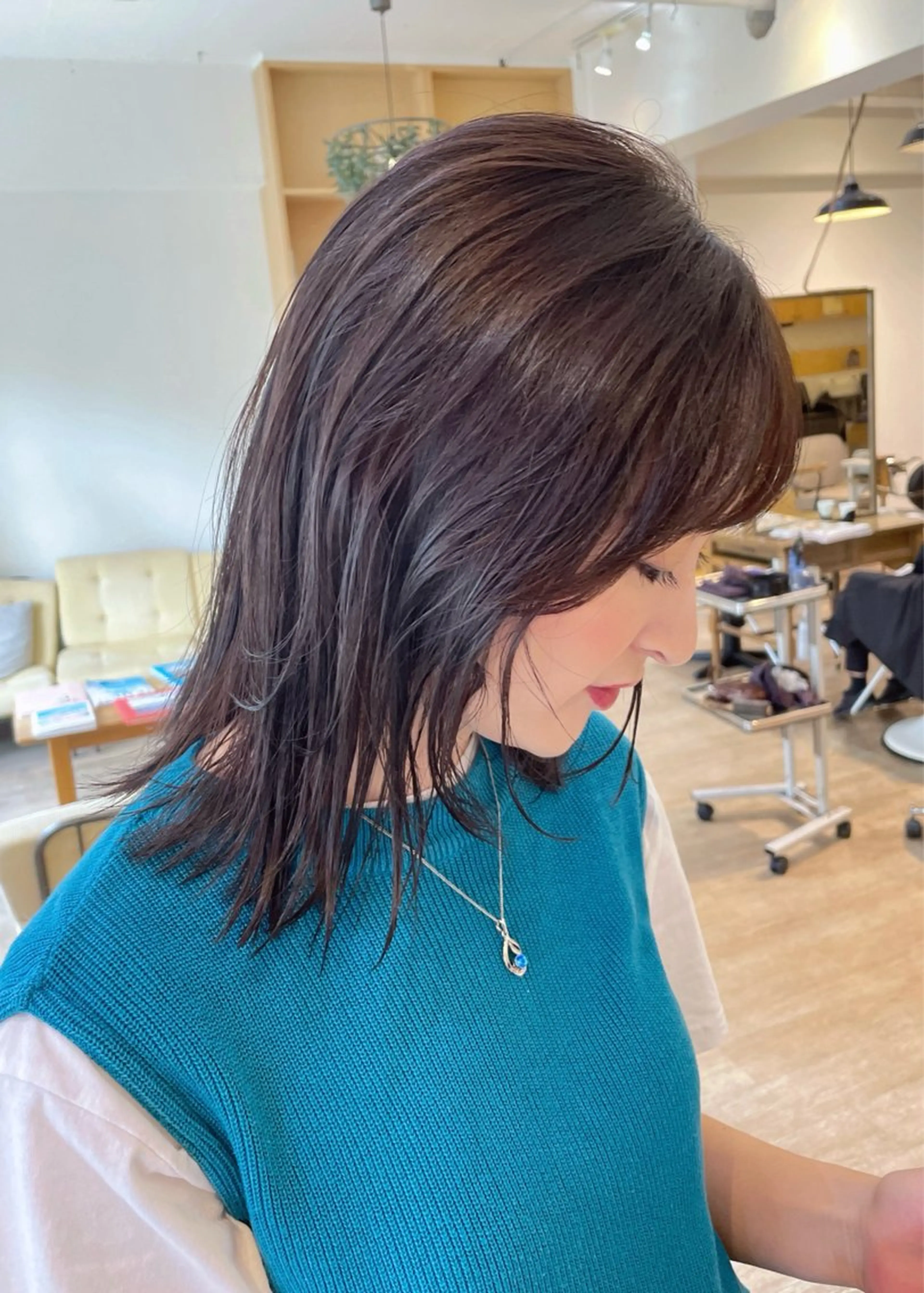 ミディアム カラー カット ヘアカラー トリートメント 髪質改善/似合わせ レイヤー/AYUMUのヘアスタイル