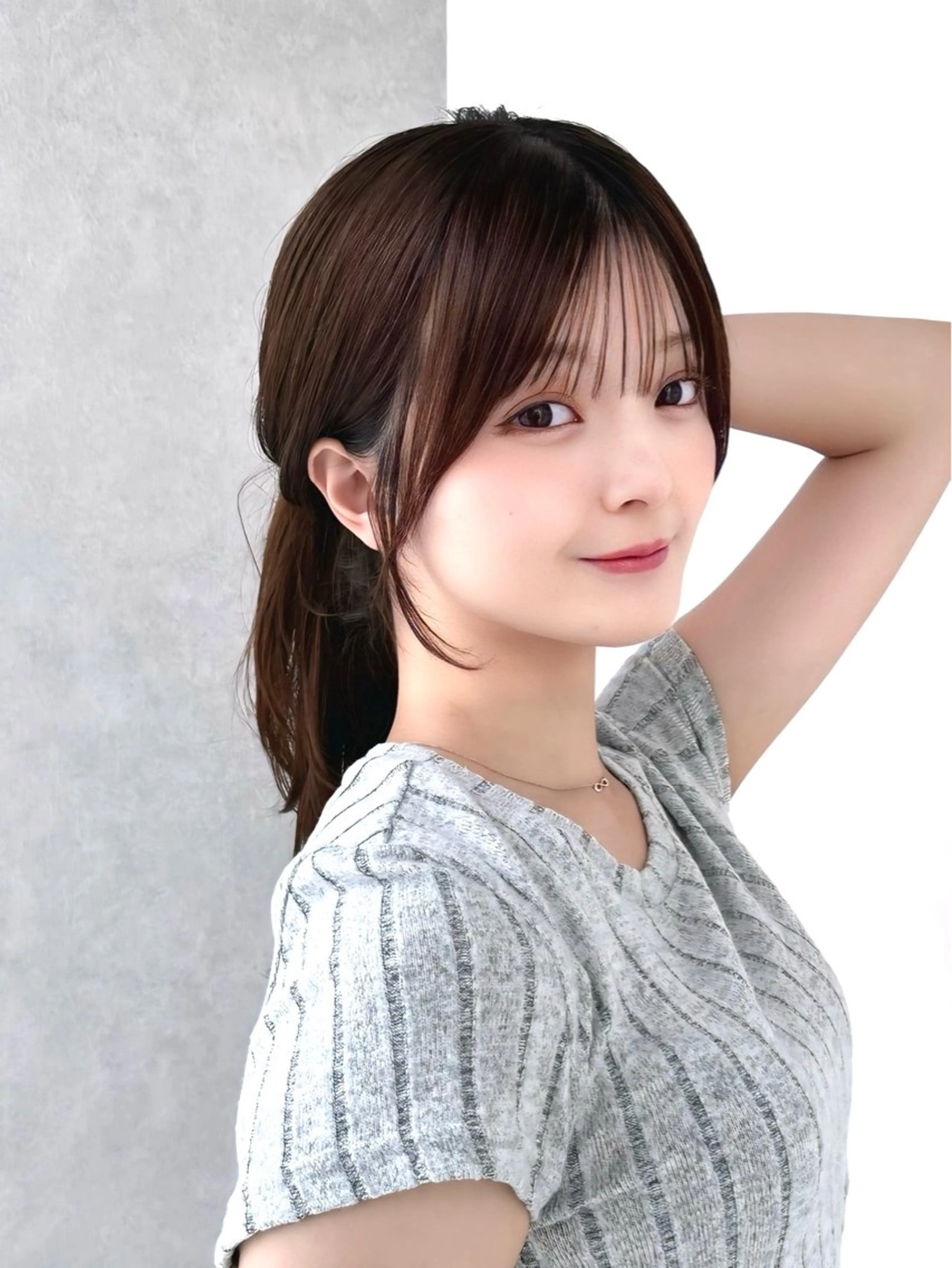 ロング けんけん cachecacheのヘアスタイル