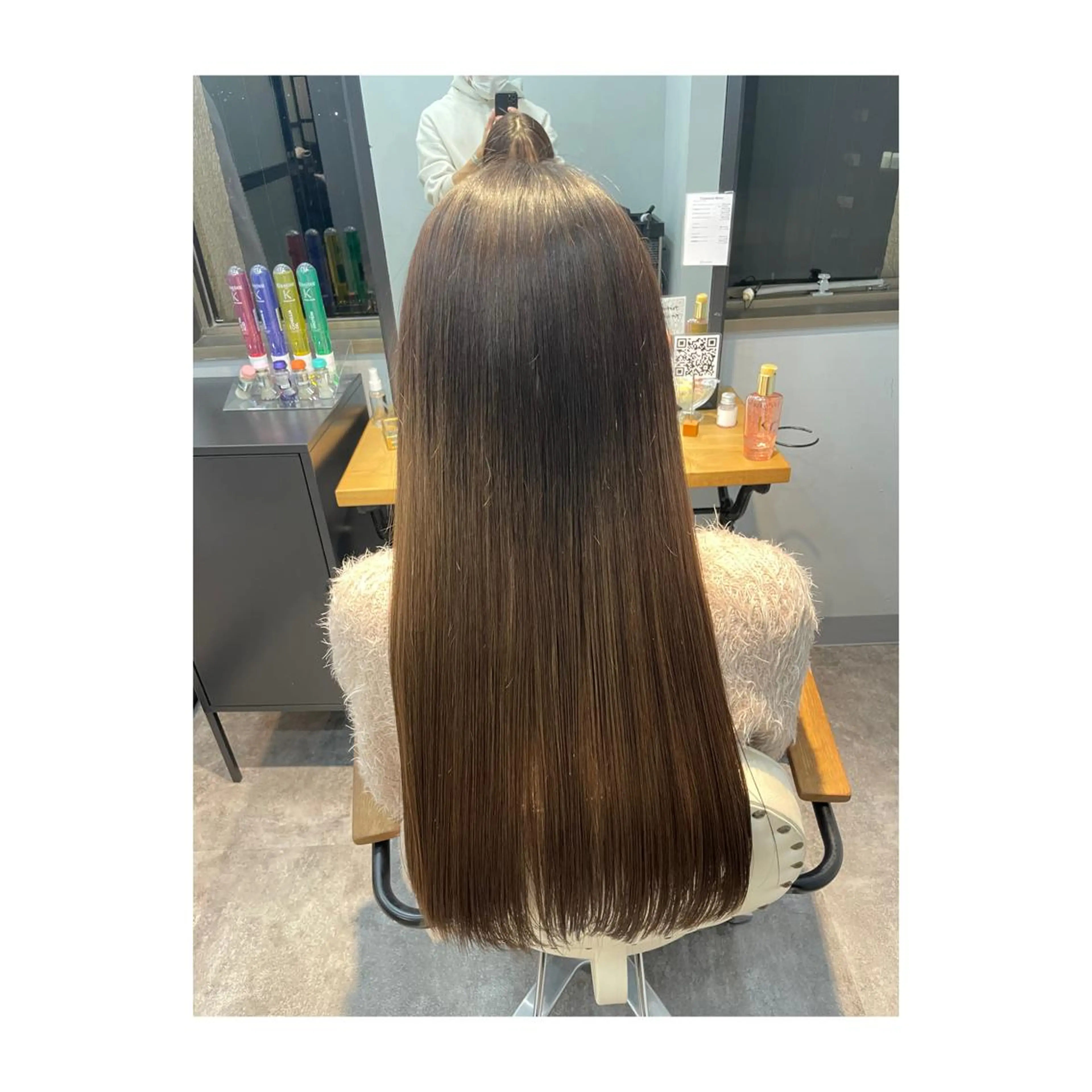 ロング カラー アディクシーカラー アッシュ バレイヤージュ ベージュカラー ブリーチ ヘアカラー トリートメント 二ヶ月綺麗が続くレ イヤー/星野六三四のヘアスタイル