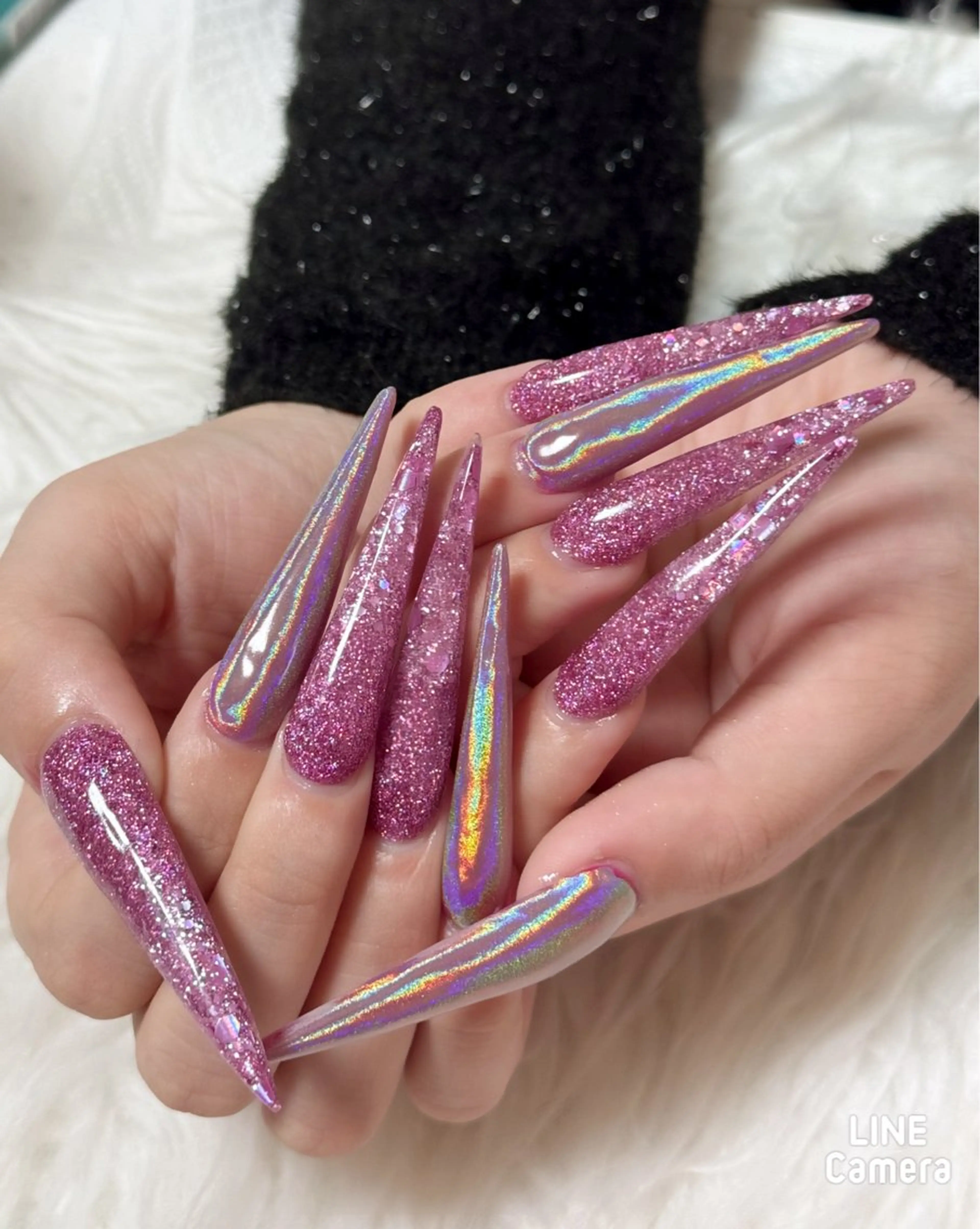 ネイル ジェルネイル ロングネイル ピンク スカルプネイル シンプルネイル ハンドネイル riri オーナーのネイルデザイン