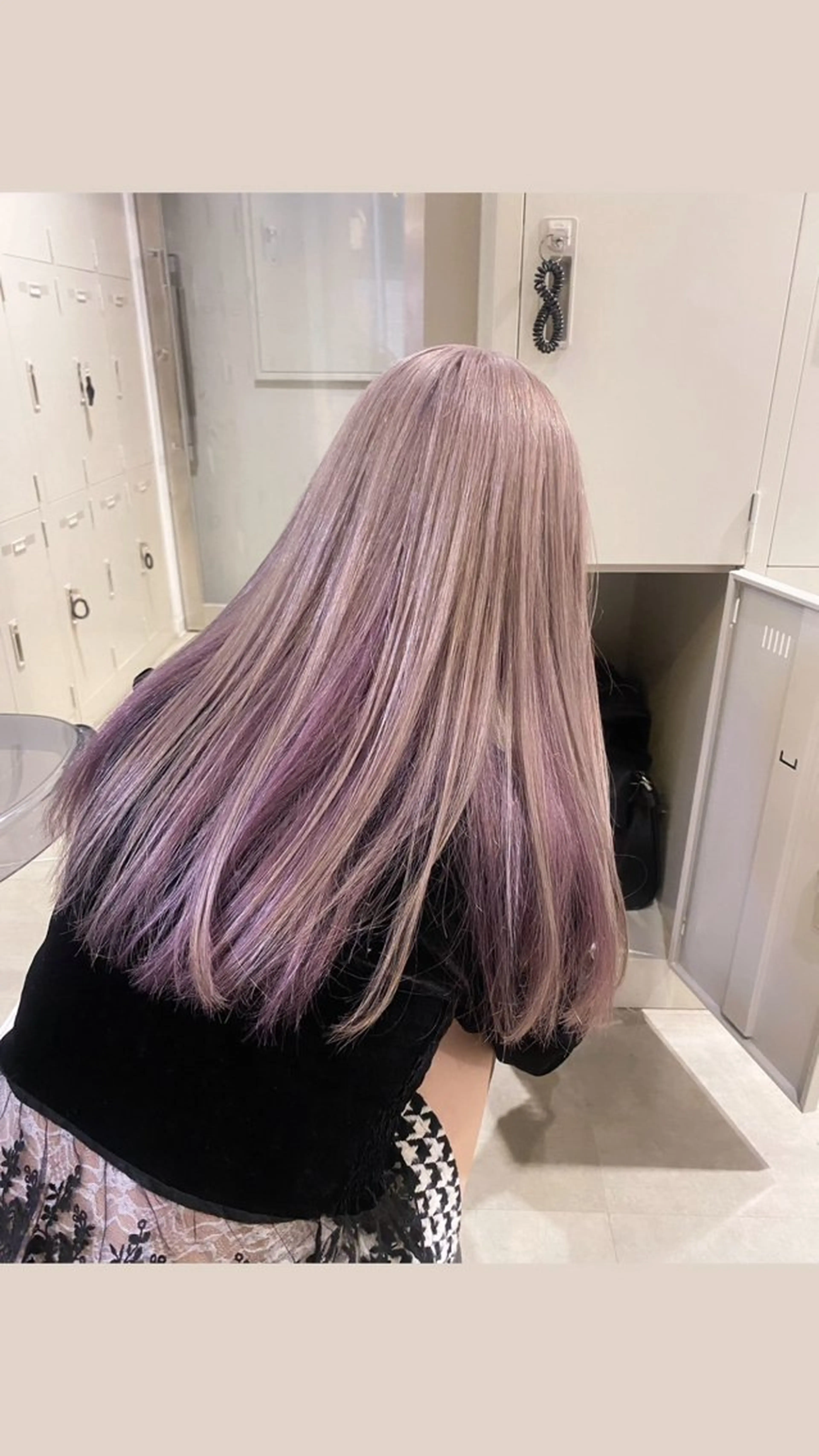 ロング カラー ヘアアレンジ ブリーチ デザインカラー カット ヘアカラー トリートメント ヘアセット 💎韓国/ レイヤー カット/ 暖色🫧のヘアスタイル