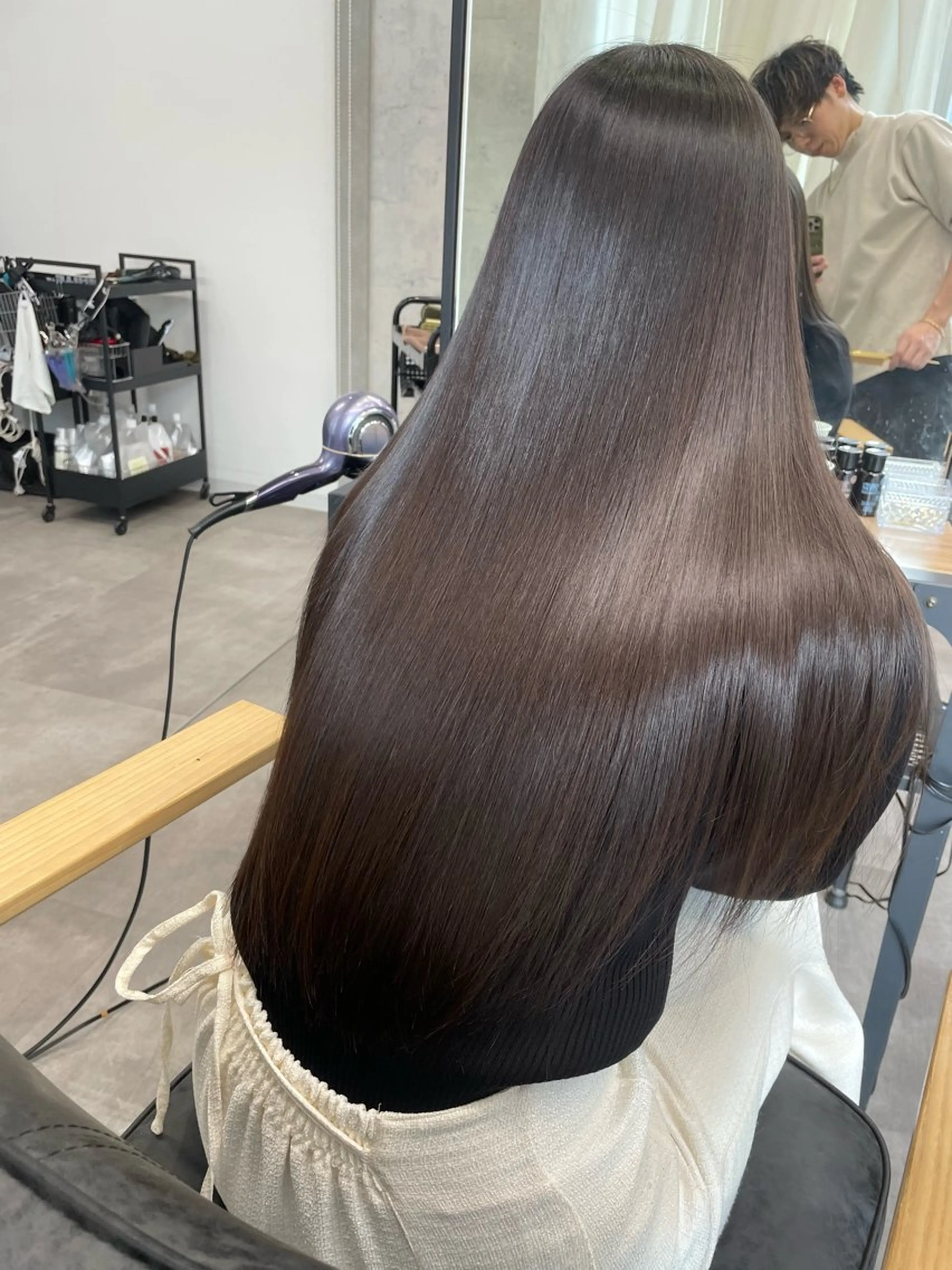 ロング 縮毛矯正 【美髪矯正】【スト カール】小野村翔太のヘアスタイル