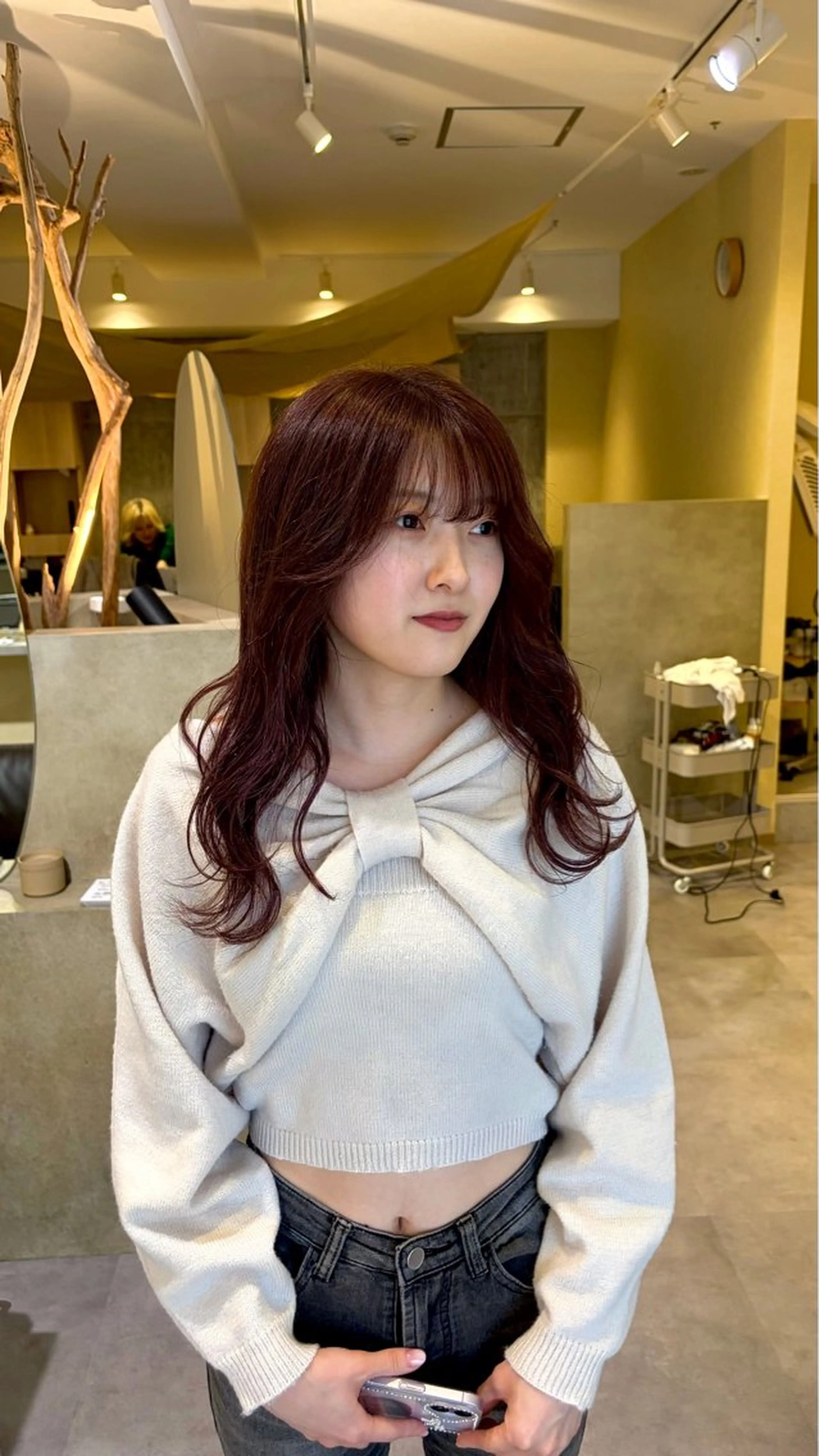 ロング カラー ラベンダーカラー 本城 真奈のヘアスタイル