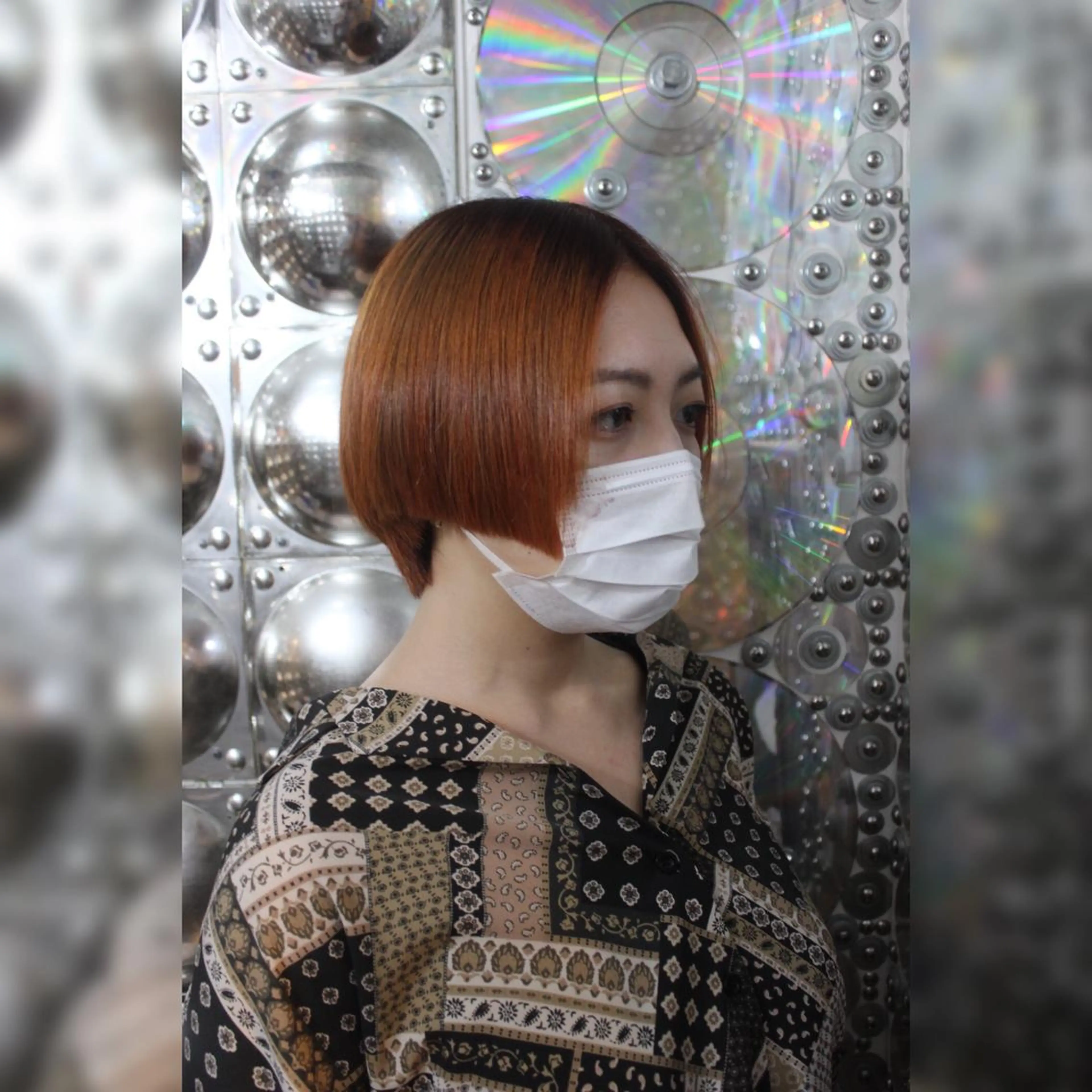 ショート カラー グラデーションカラー オレンジ ボブ 🌈派手髪エクステ ブレイズ🌈ひろとのヘアスタイル