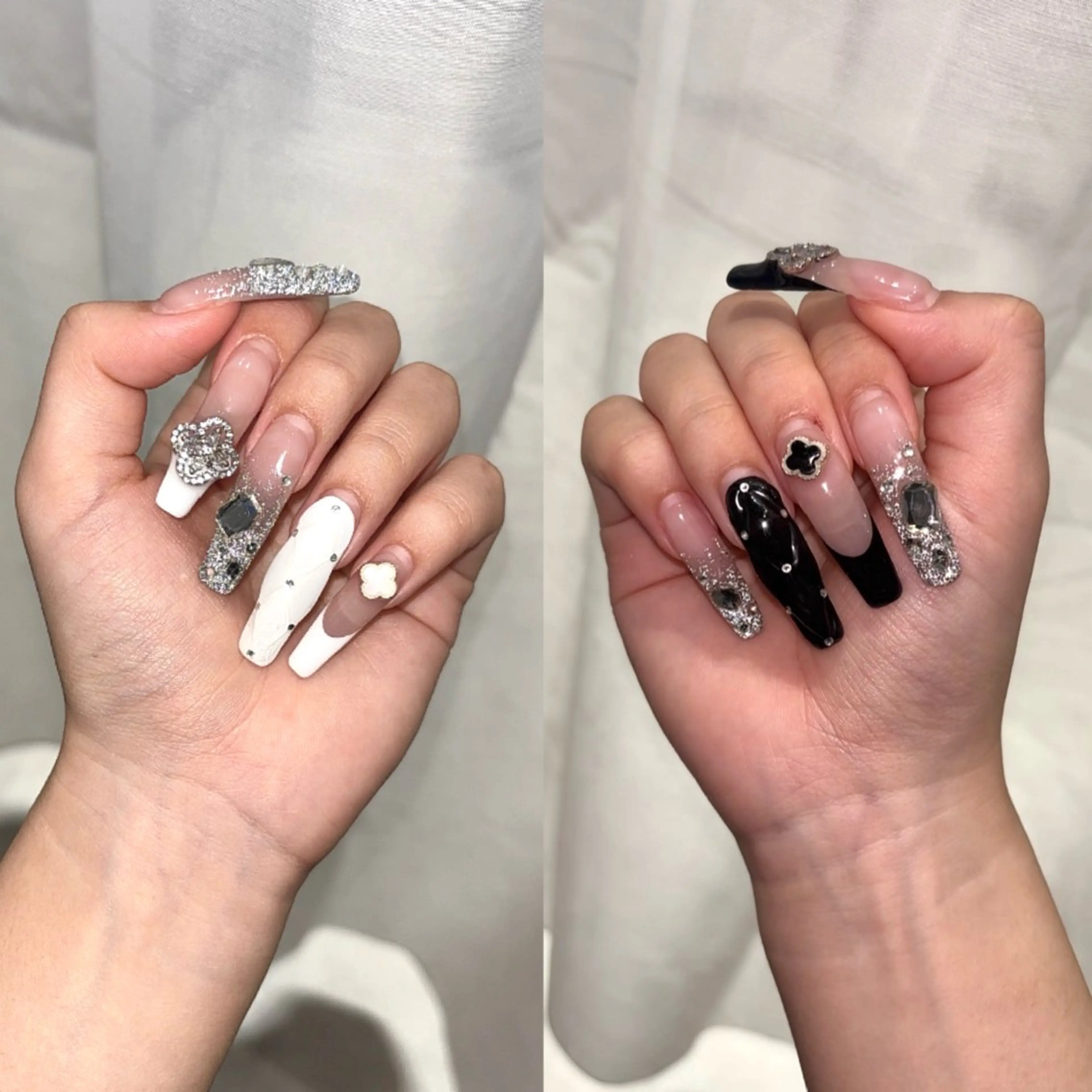 贅沢✨パーツつけ放題✨デザインプラチナコース𝜗𝜚持ち込みデザインやゴテゴテネイルしたい方はこちら🎀の写真