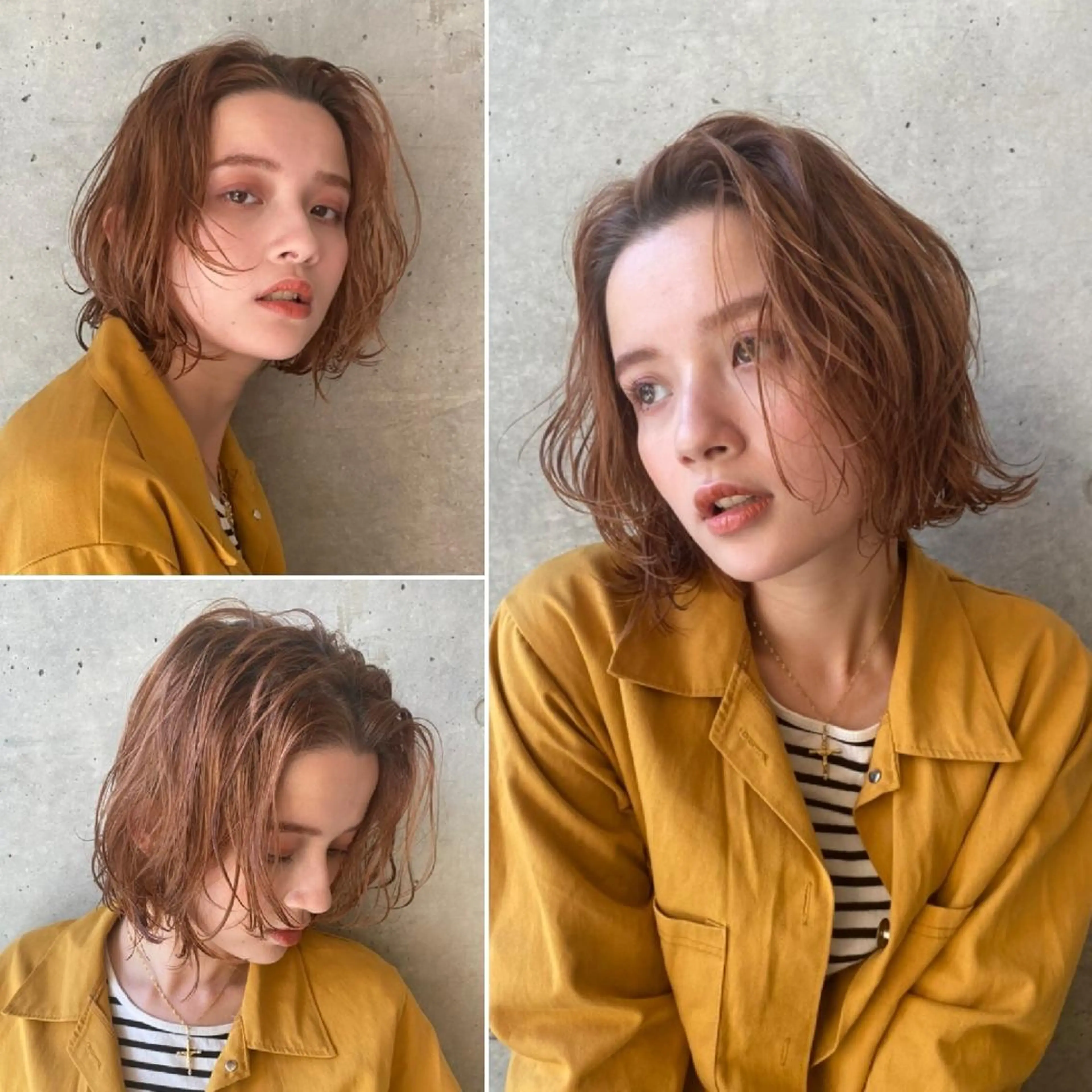 セミロング ヘアカラー 小田川 竜也のヘアスタイル