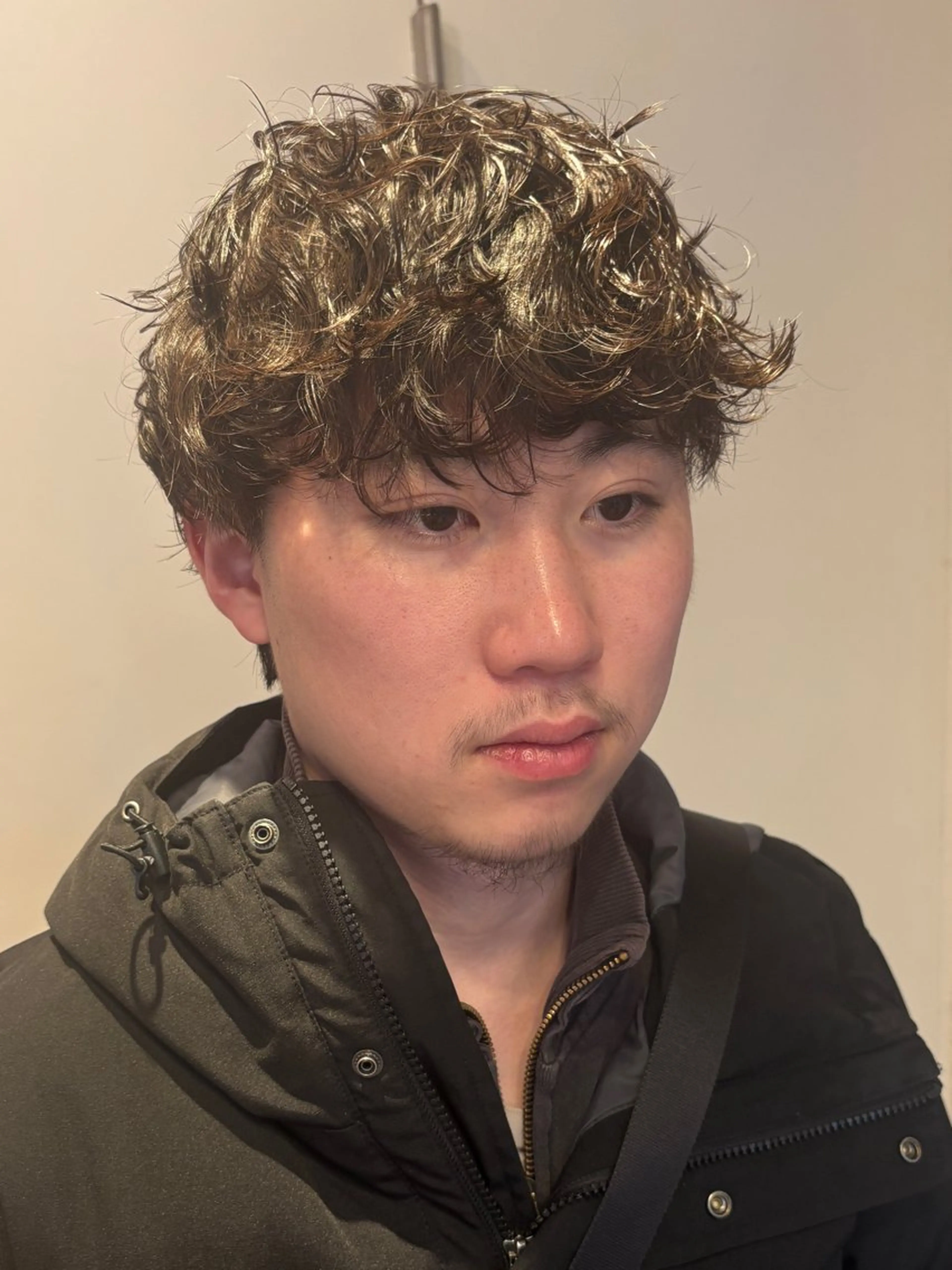 ミディアム パーマ メンズ 韓国ヘア/wカラー レイヤー/RIN🎀のヘアスタイル