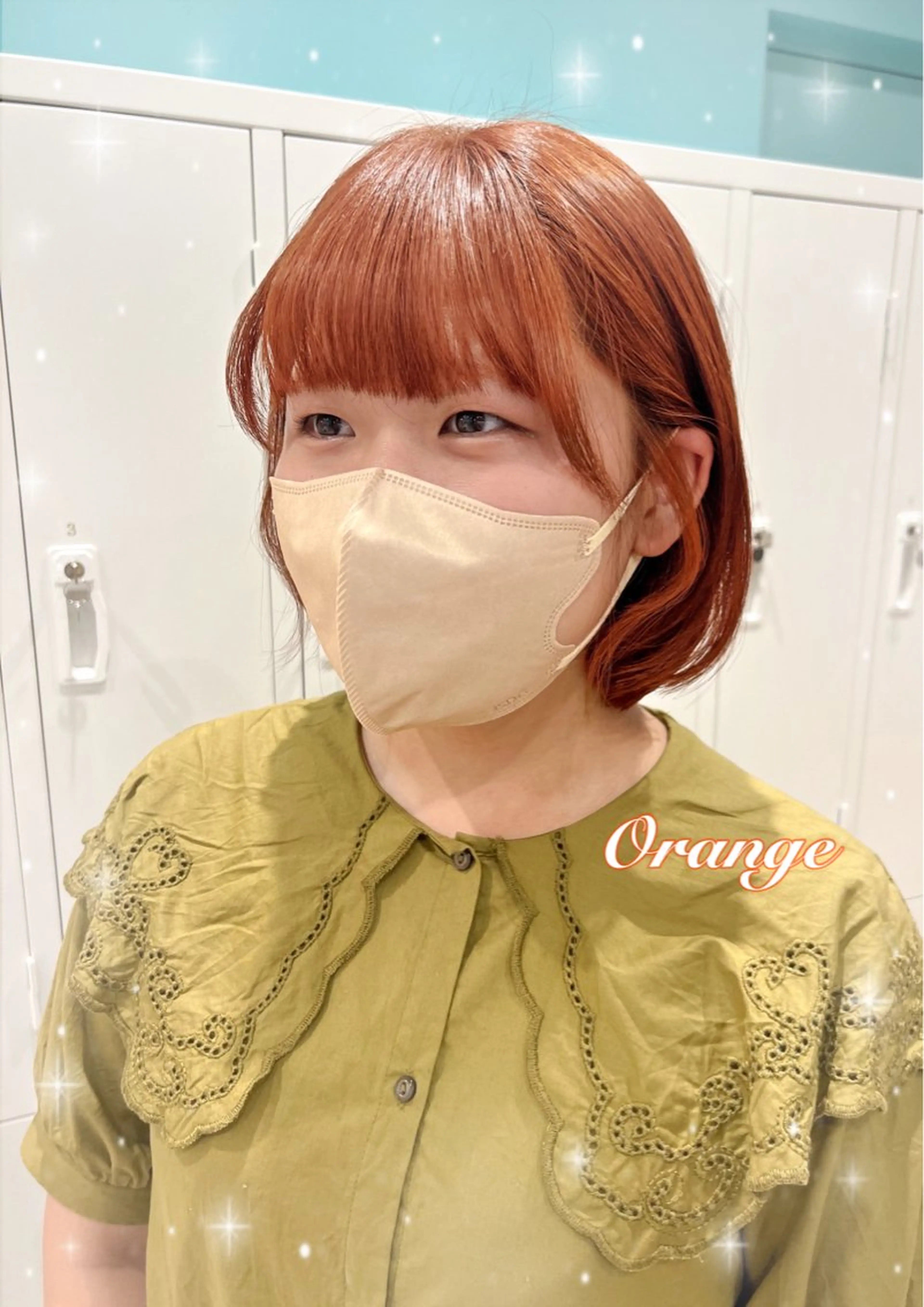 ショート カラー ブリーチ ブリーチなしカラー オレンジ 表参道/ブリーチ/ みずは🎀のヘアスタイル
