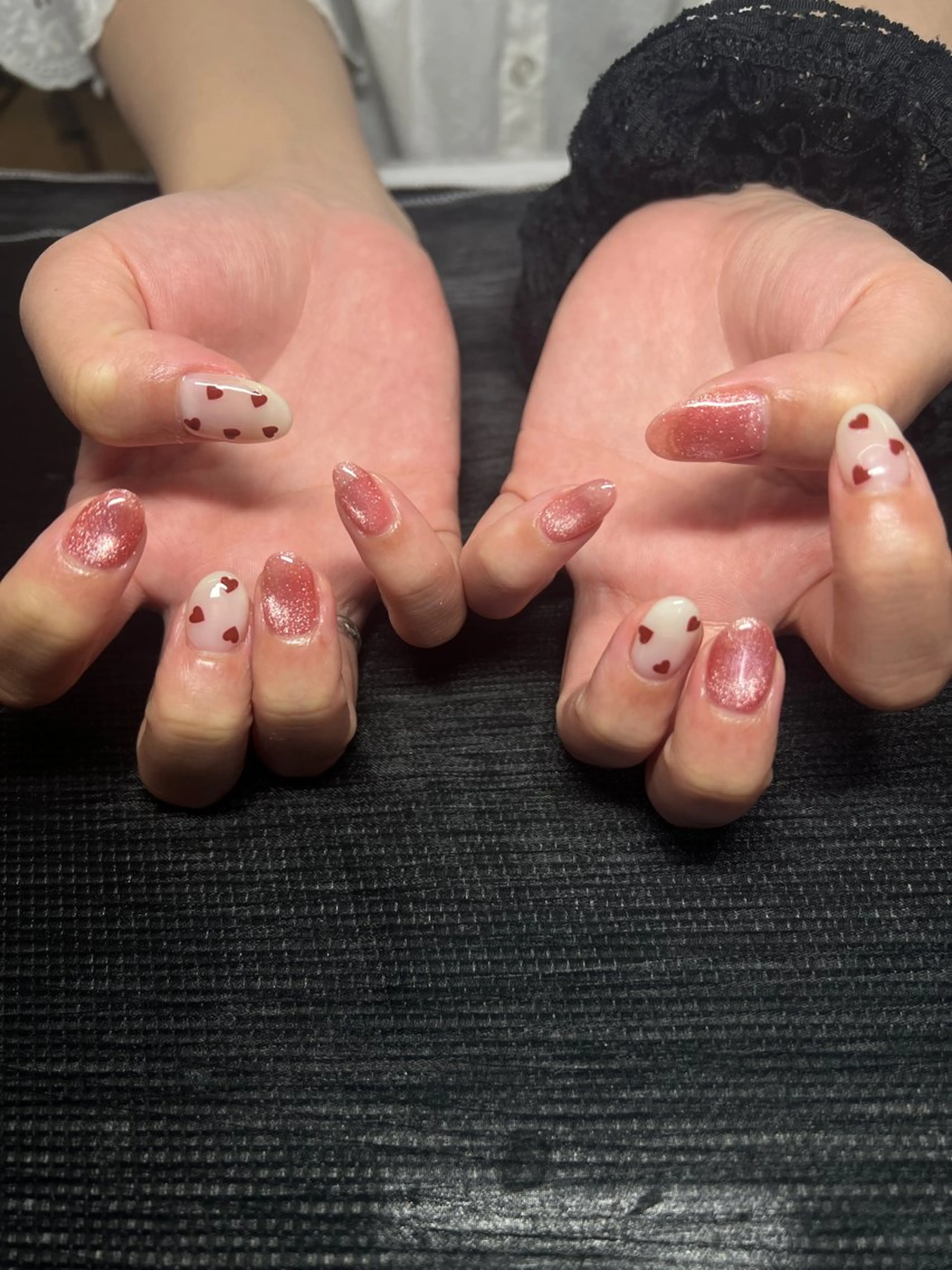 ネイル チークネイル フレンチネイル グラデーション 韓国ネイル マグネットネイル IRO NAIL MiAのネイルデザイン