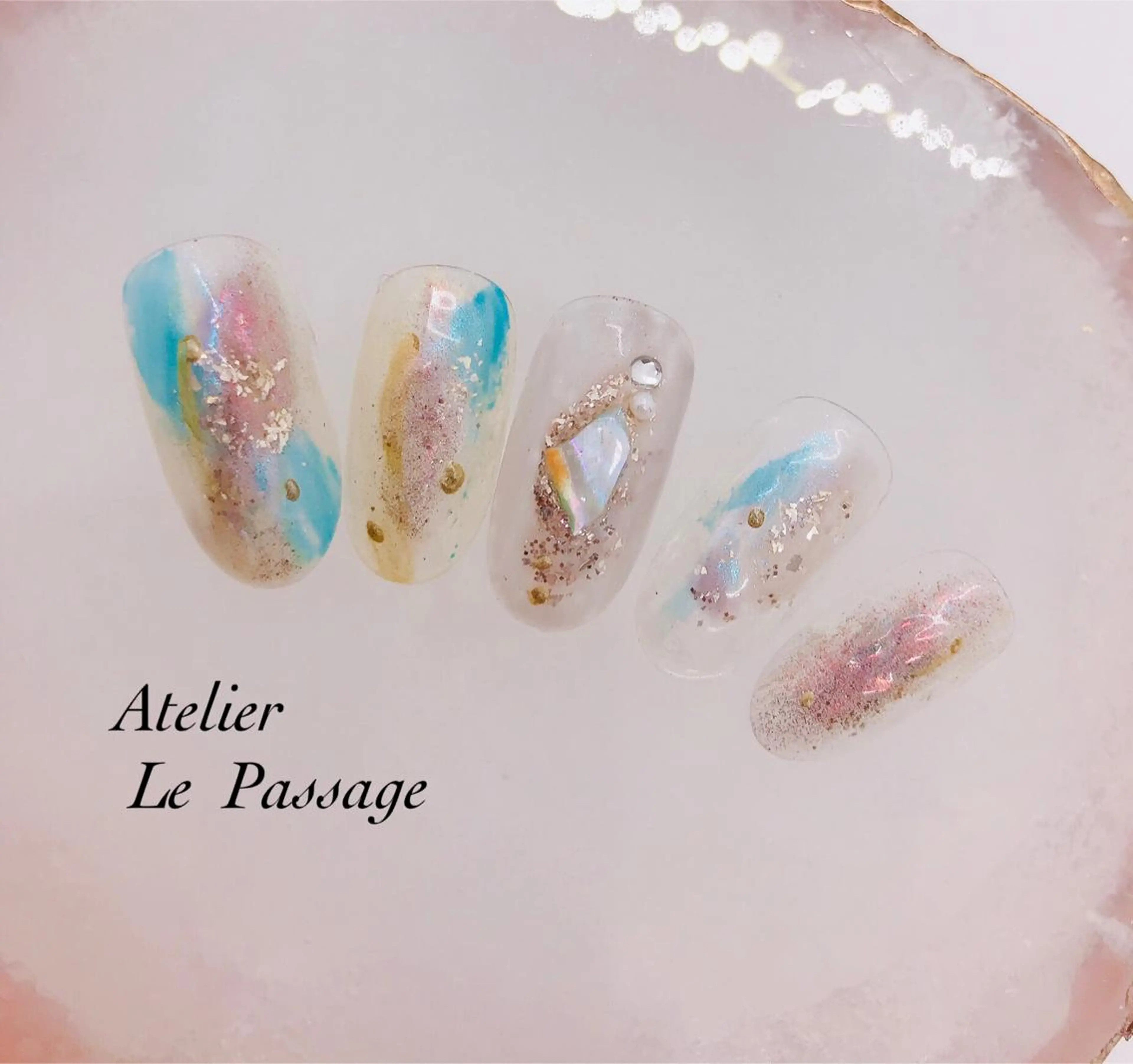 ネイル ジェルネイル ニュアンスネイル オフィスネイル パラジェル シンプルネイル Atelier Le Passage所属・h nakatsukaのネイルデザイン