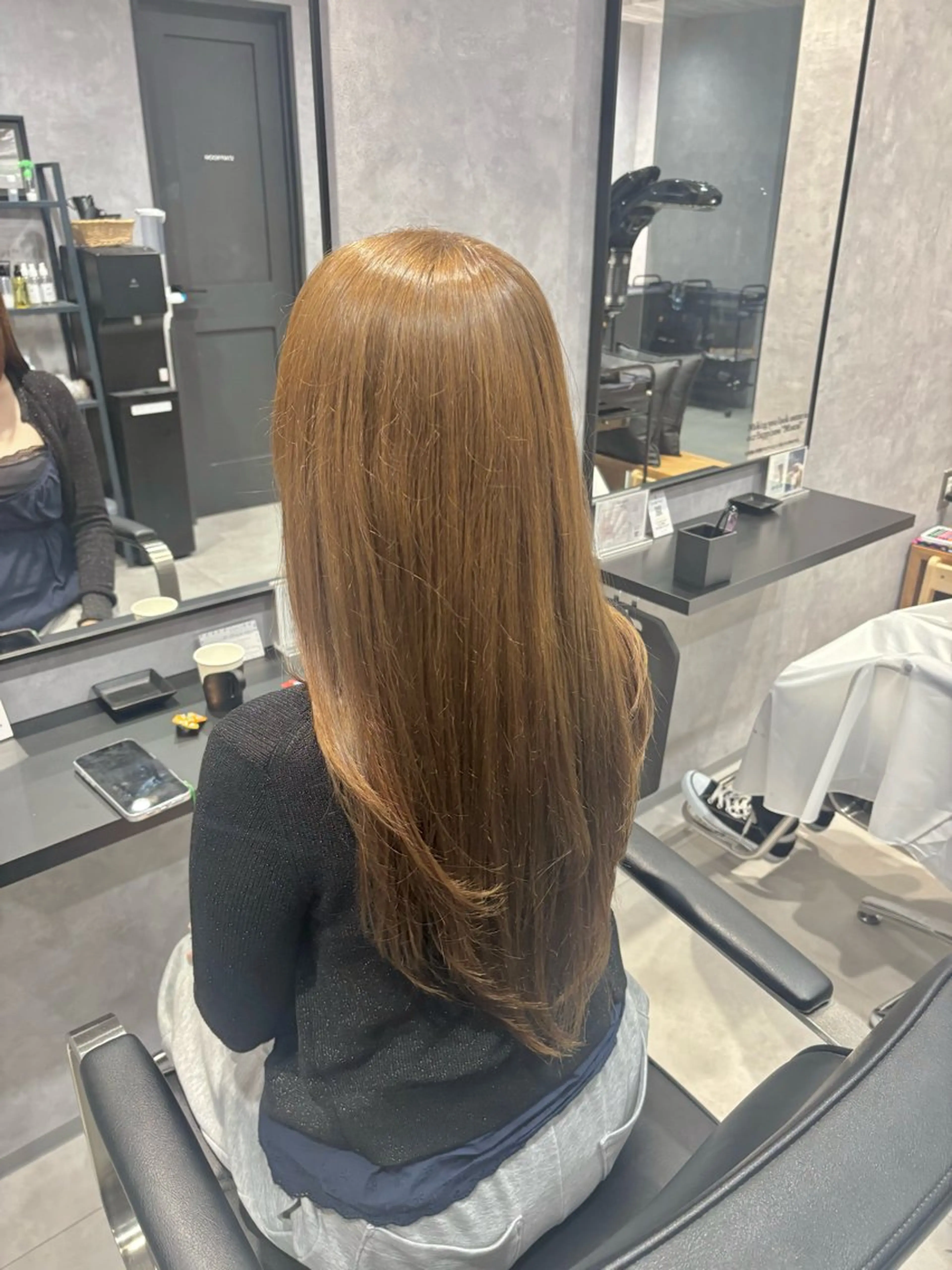 ロング カラー ブラウンカラー ダブルカラー 長橋 ももかのヘアスタイル